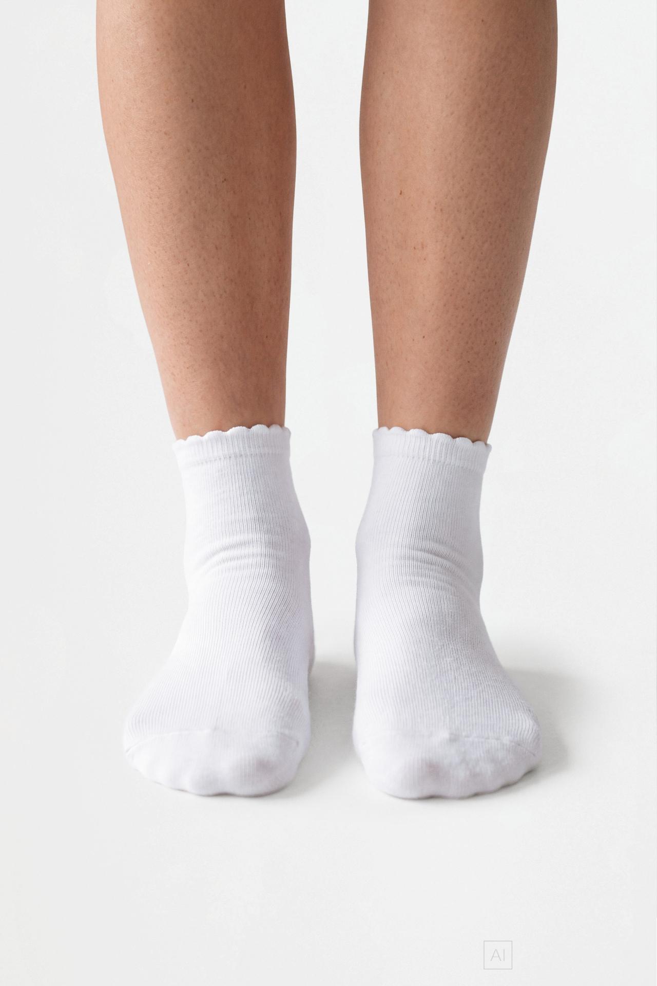 Ankle socks (7-pack) — WHITE/BLACK
