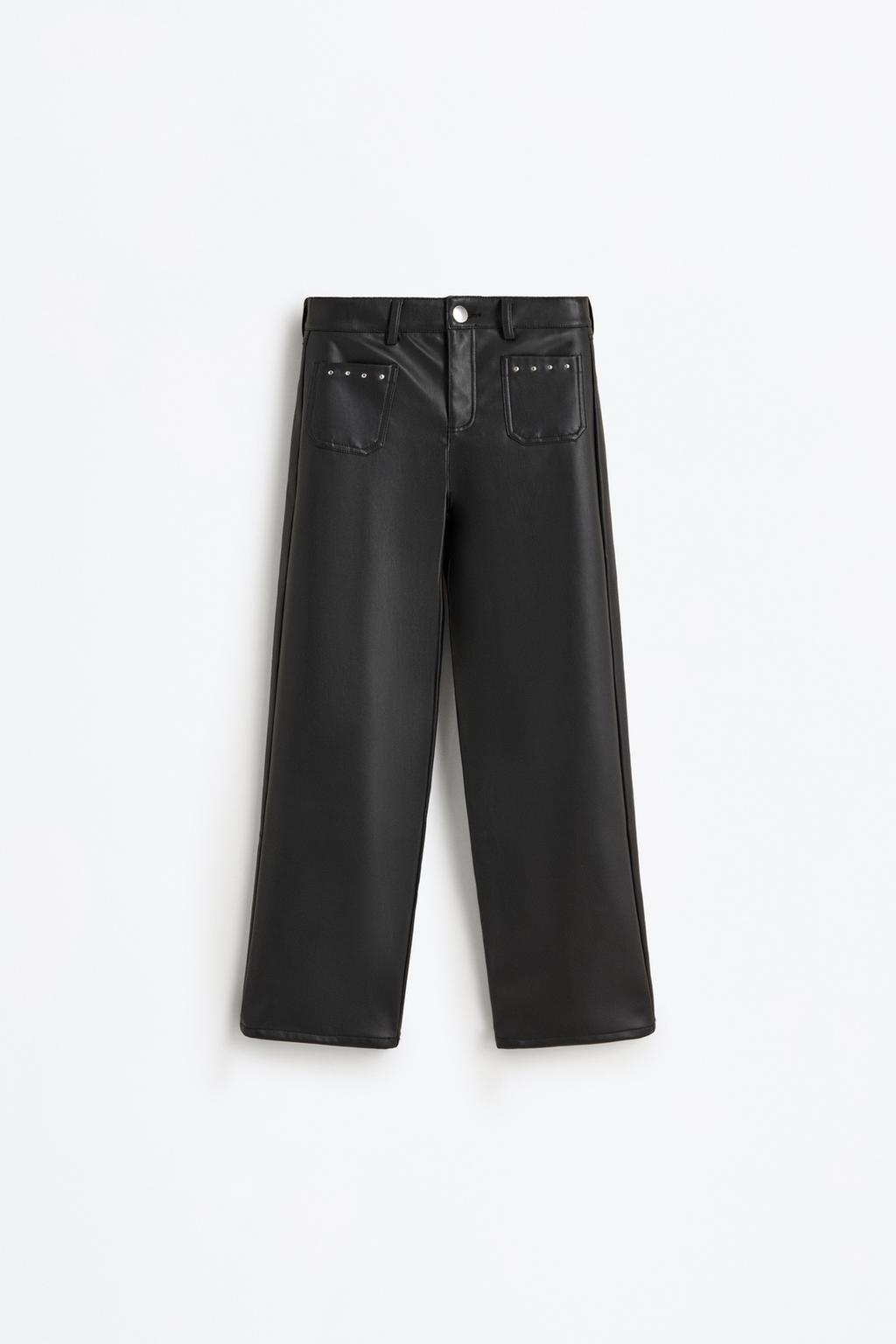 Pantalón flare efecto pel