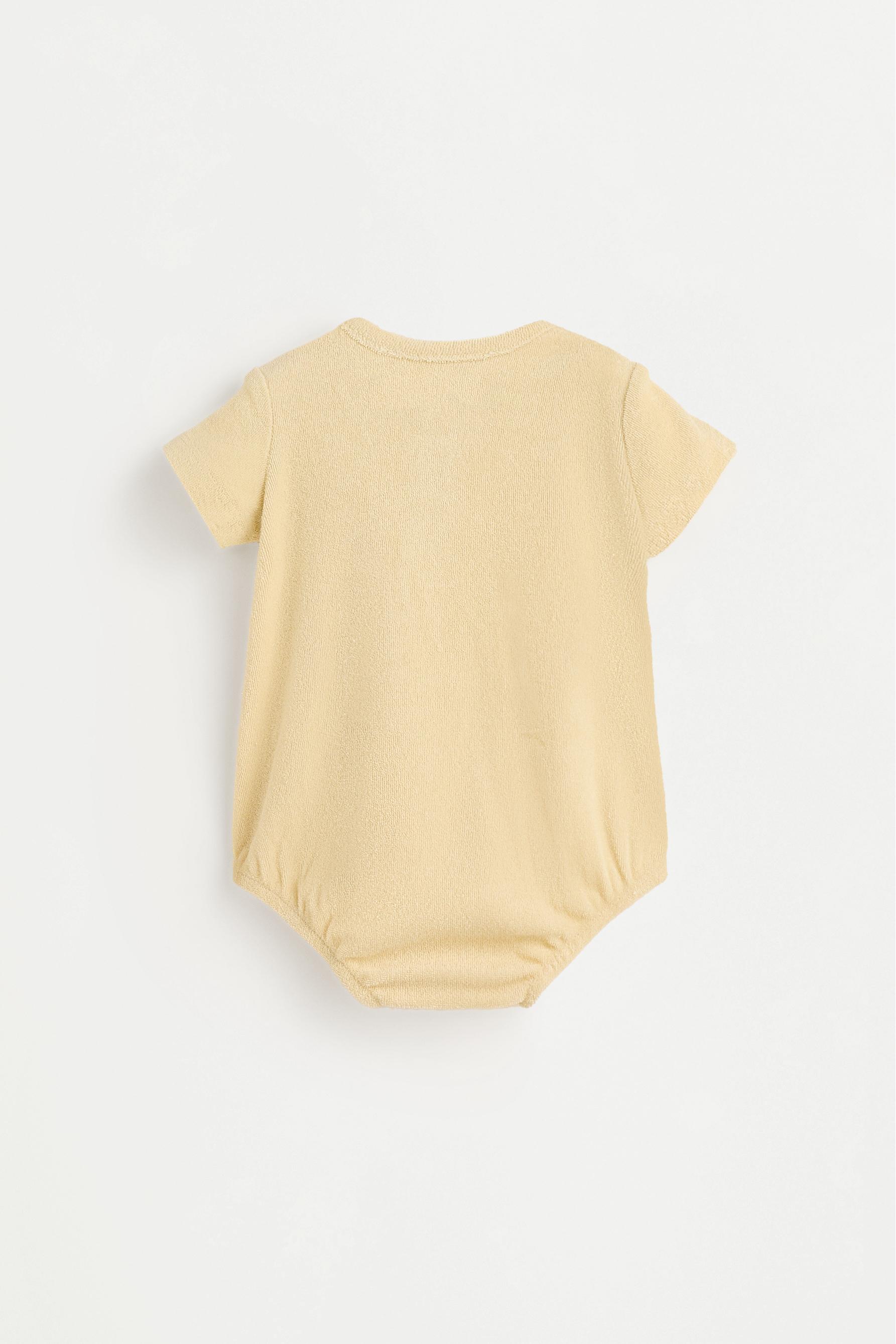 Terry fabric romper — PALE YELLOW