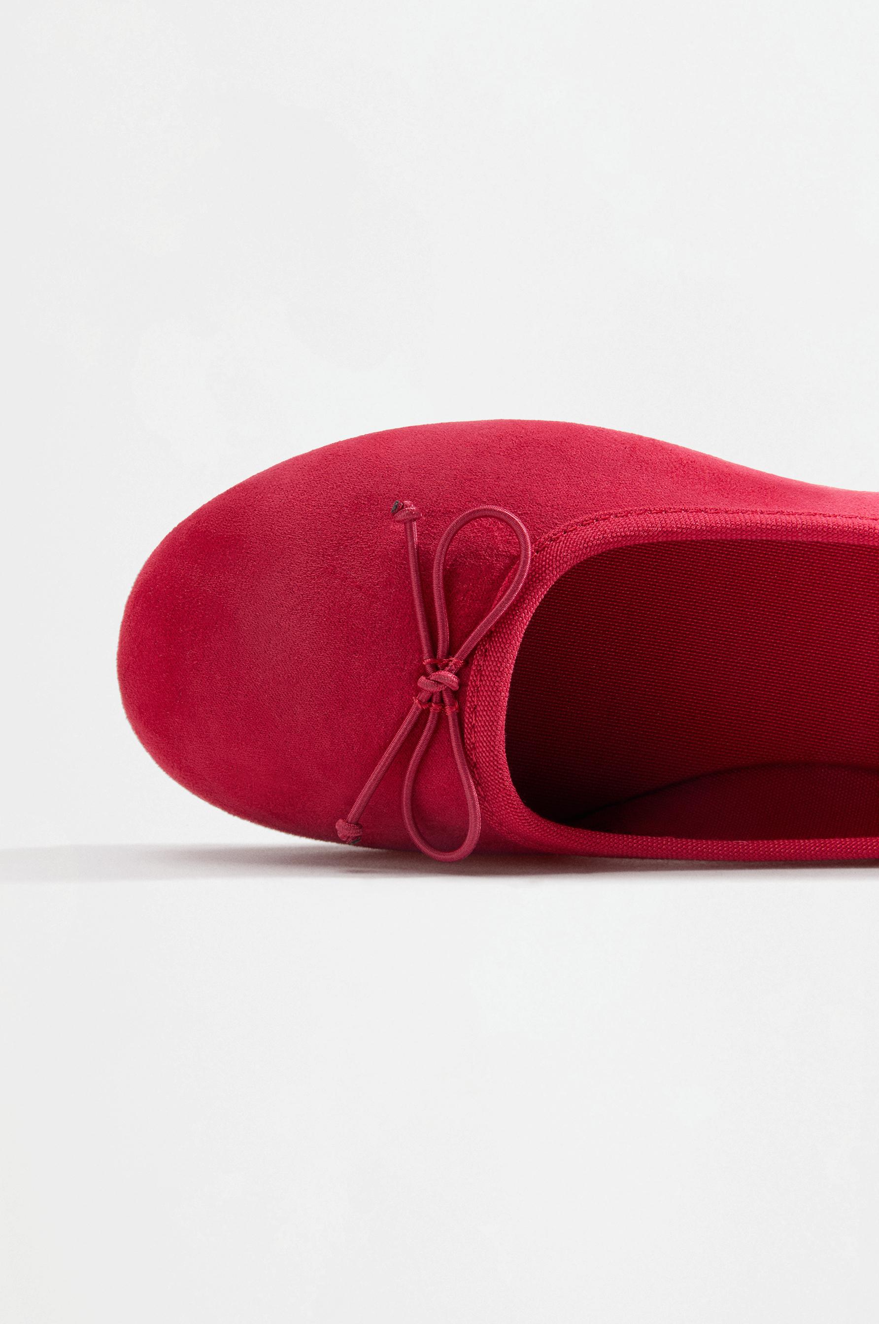 Bow ballet flats — RED