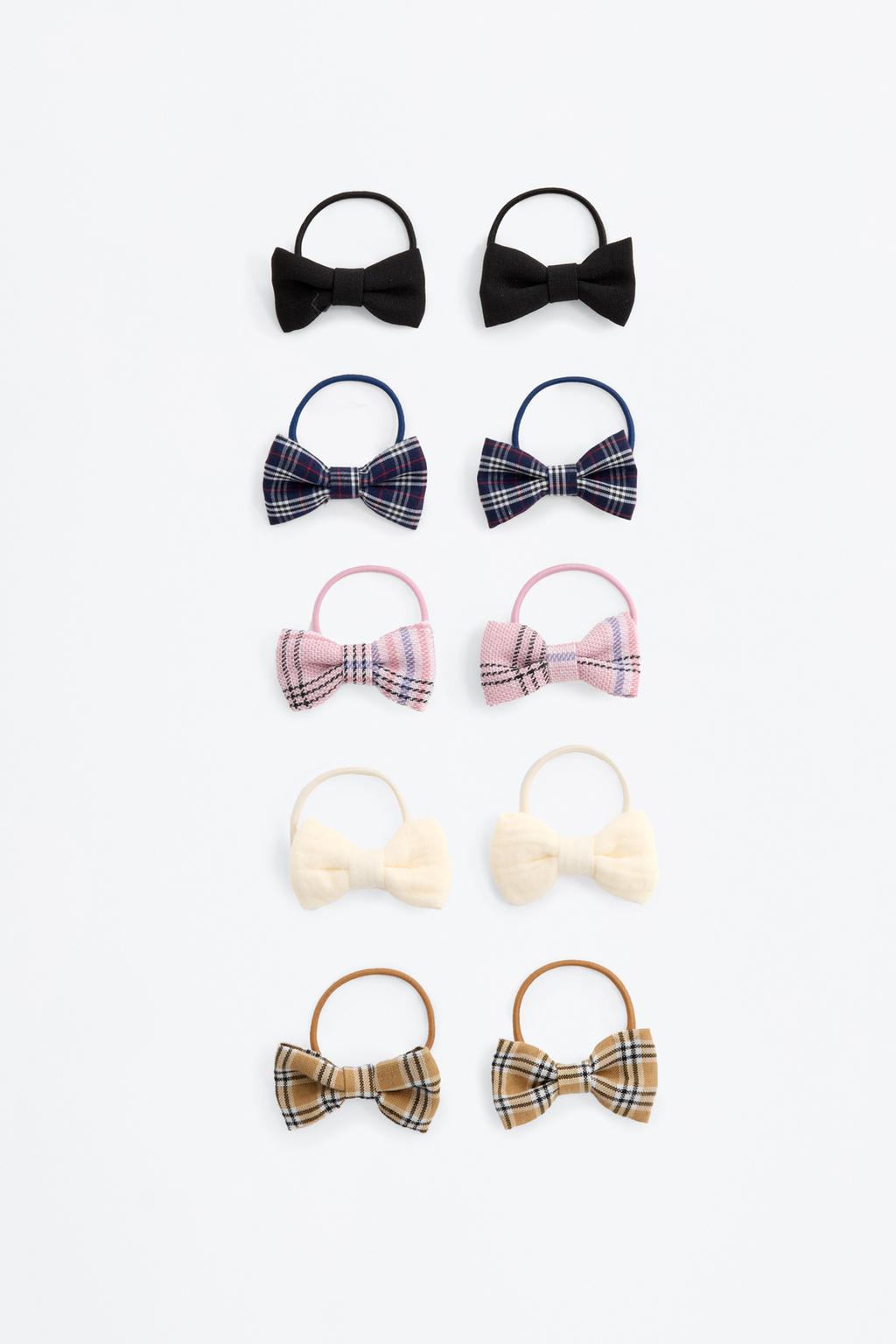 Pack of 10 bow hair ties