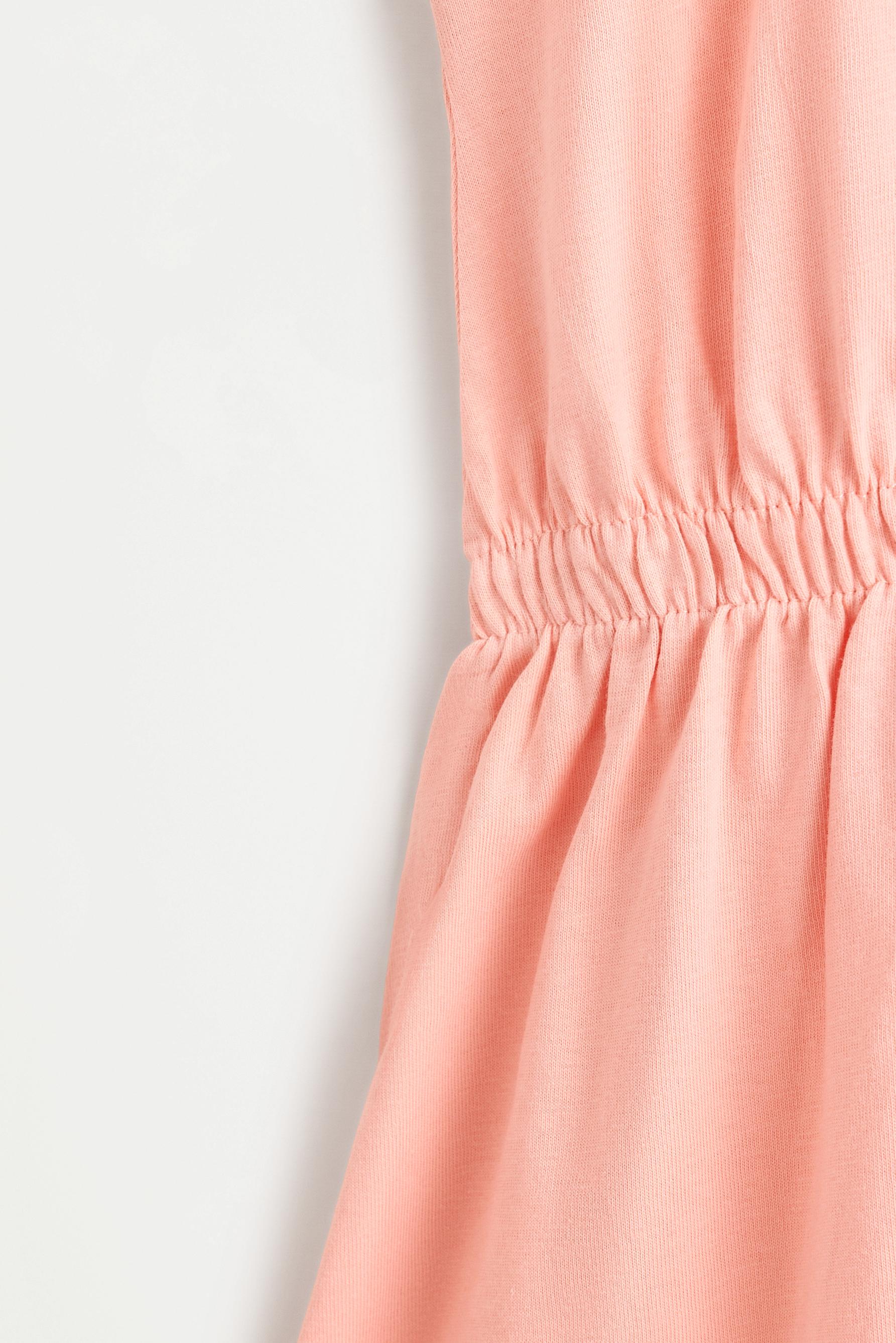 Dress with elasticated waist — LIGHT ORANGE
