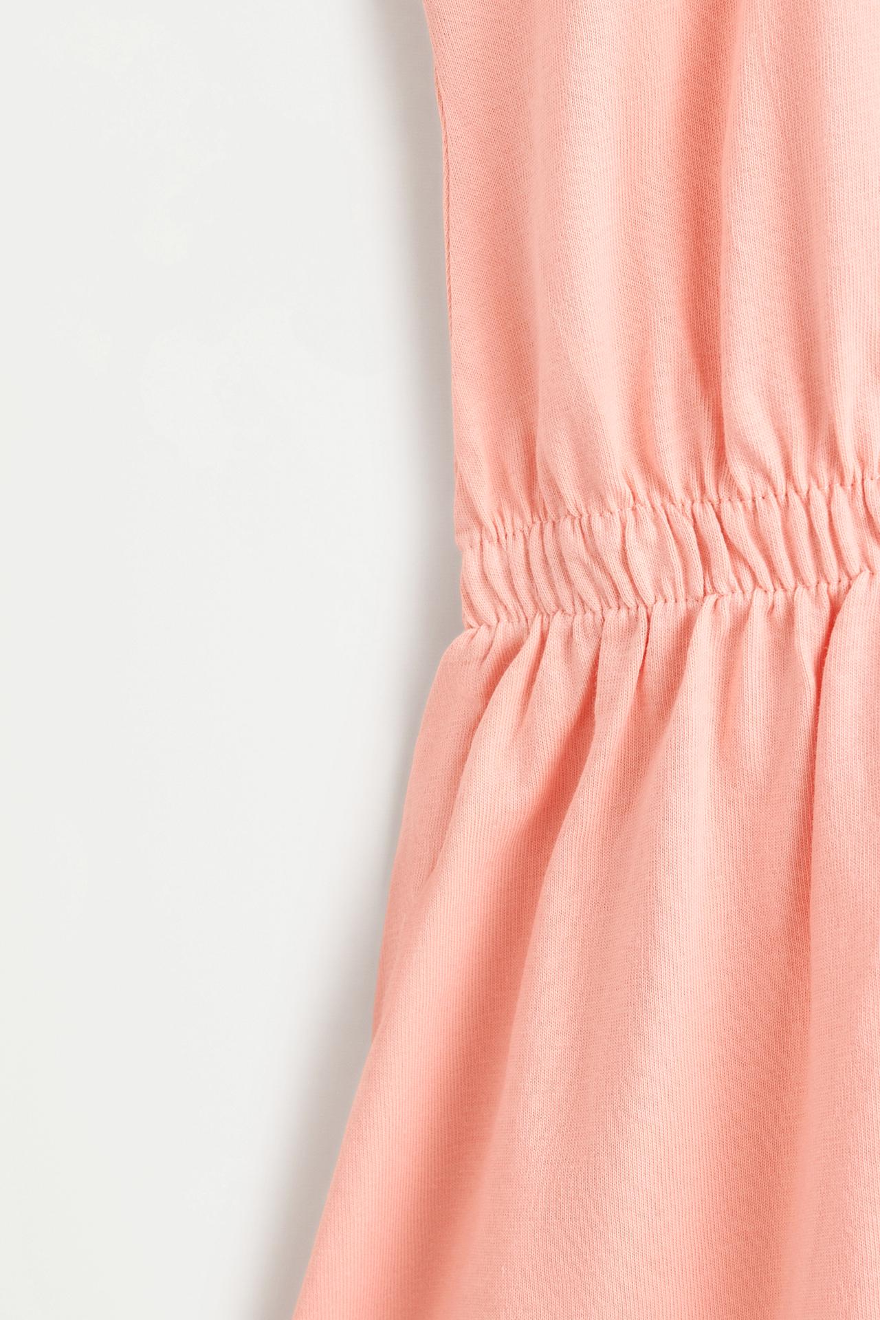 Dress with elasticated waist — LIGHT ORANGE