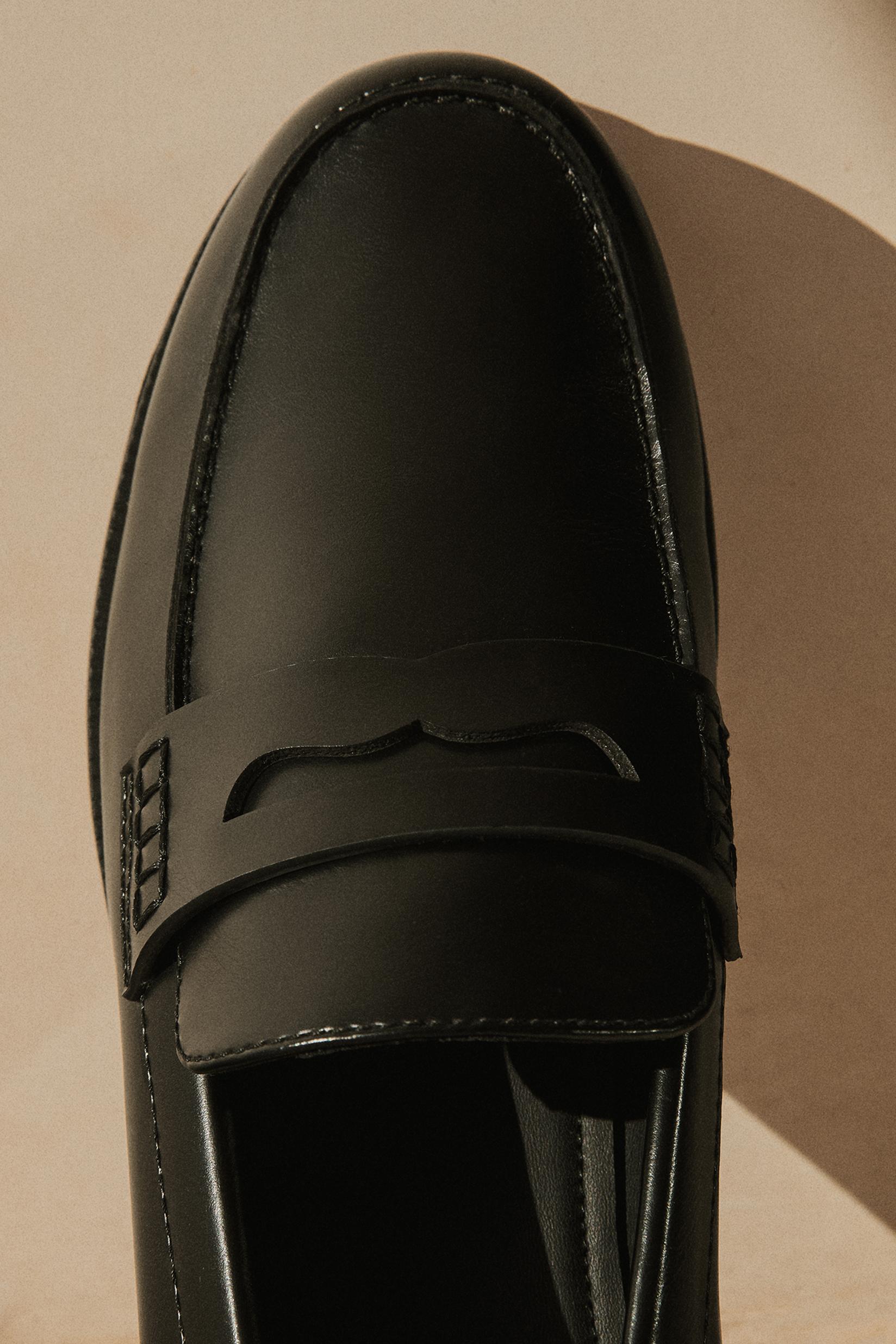 Tailored Penny Loafers — BLACK