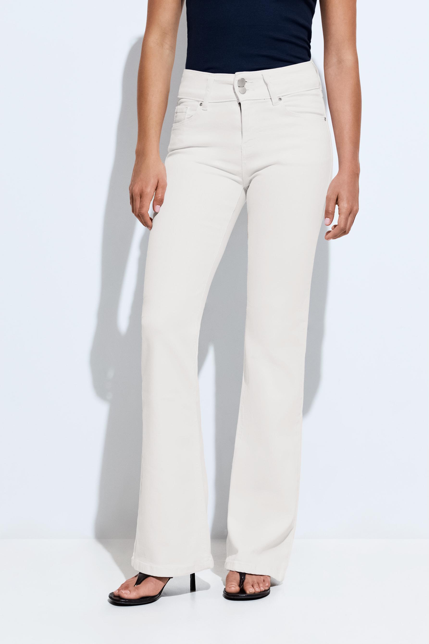 Double button bell bottom jeans — OFF WHITE