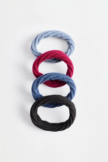Ribbed Hair Ties (12-Pack) — BURGUNDY 4