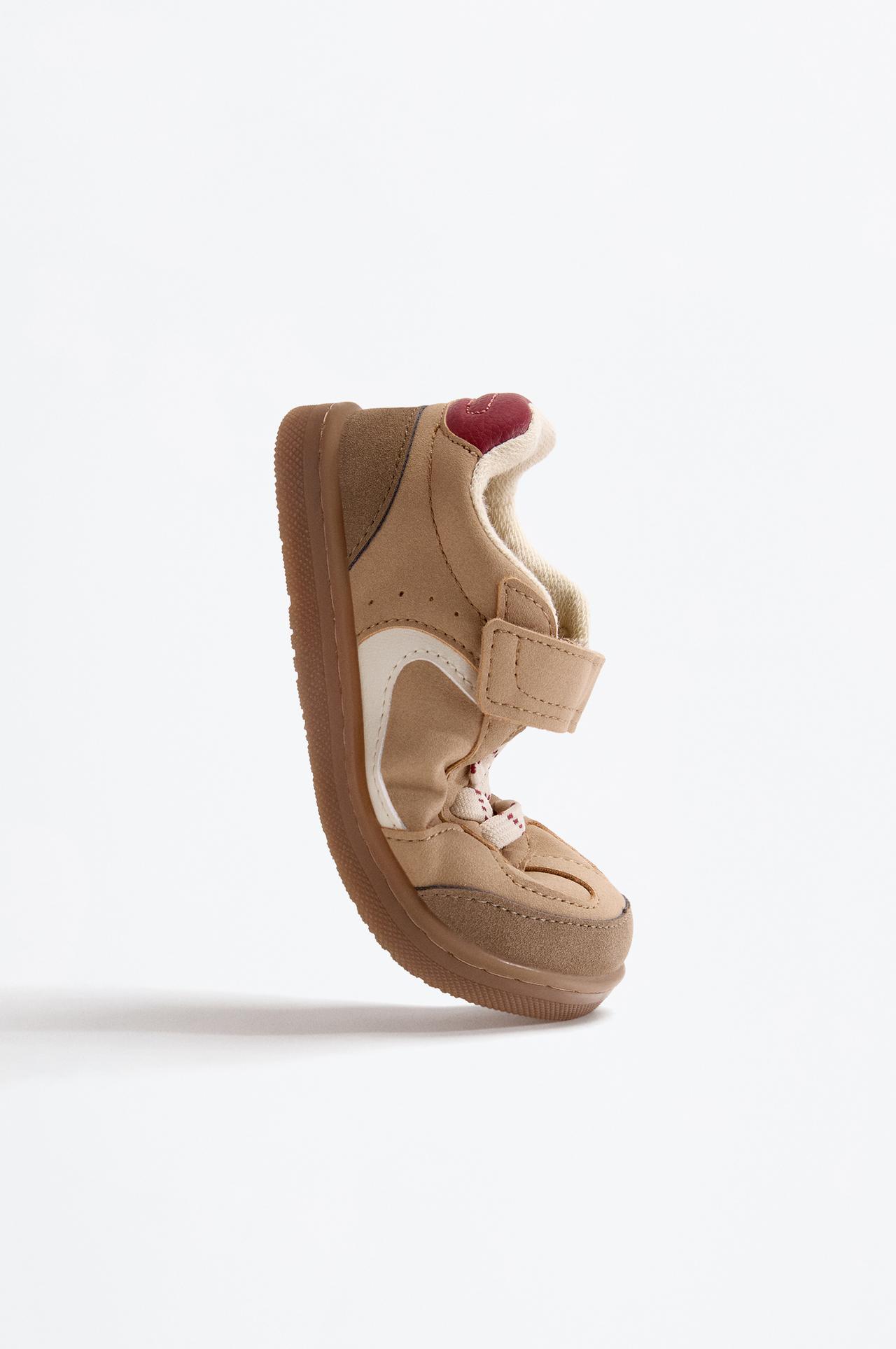 Barefoot retro sneaker — BEIGE