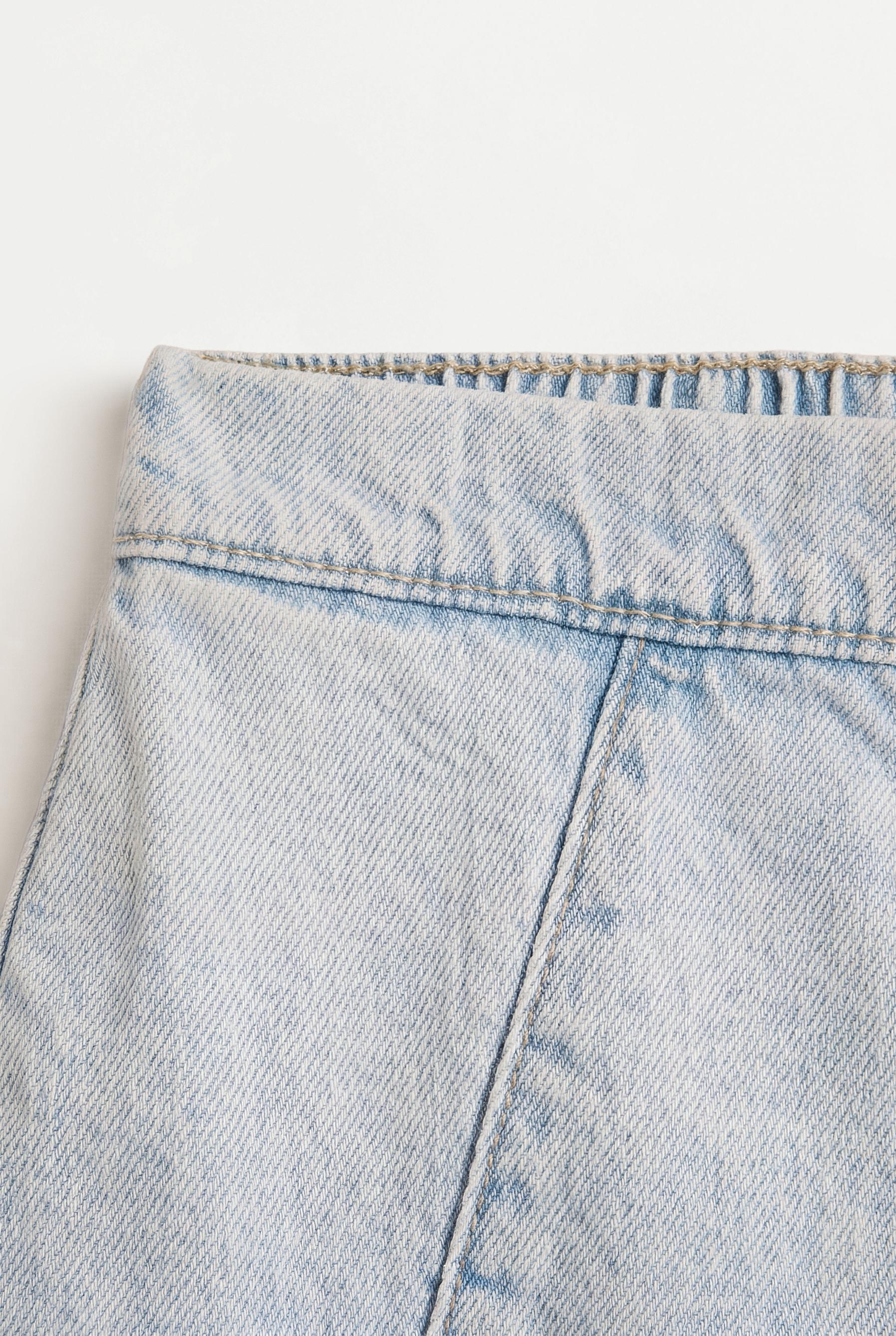Denim skort — FADED SKY BLUE