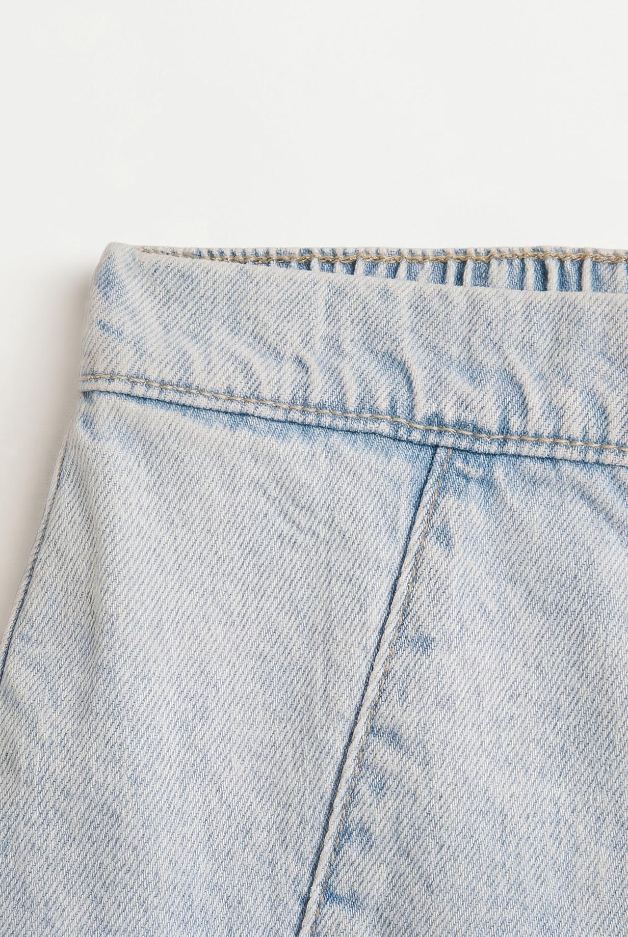 Denim skort — FADED SKY BLUE