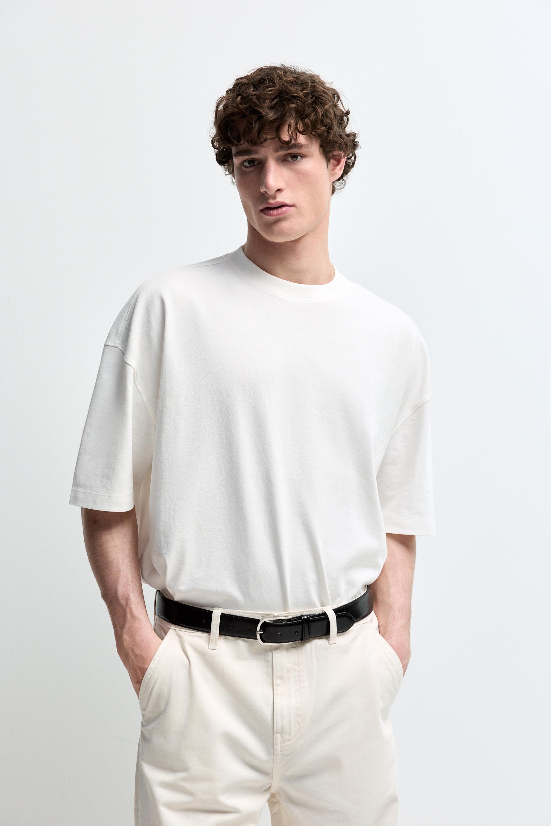 Heavy faded effect T-shirt — OFF WHITE