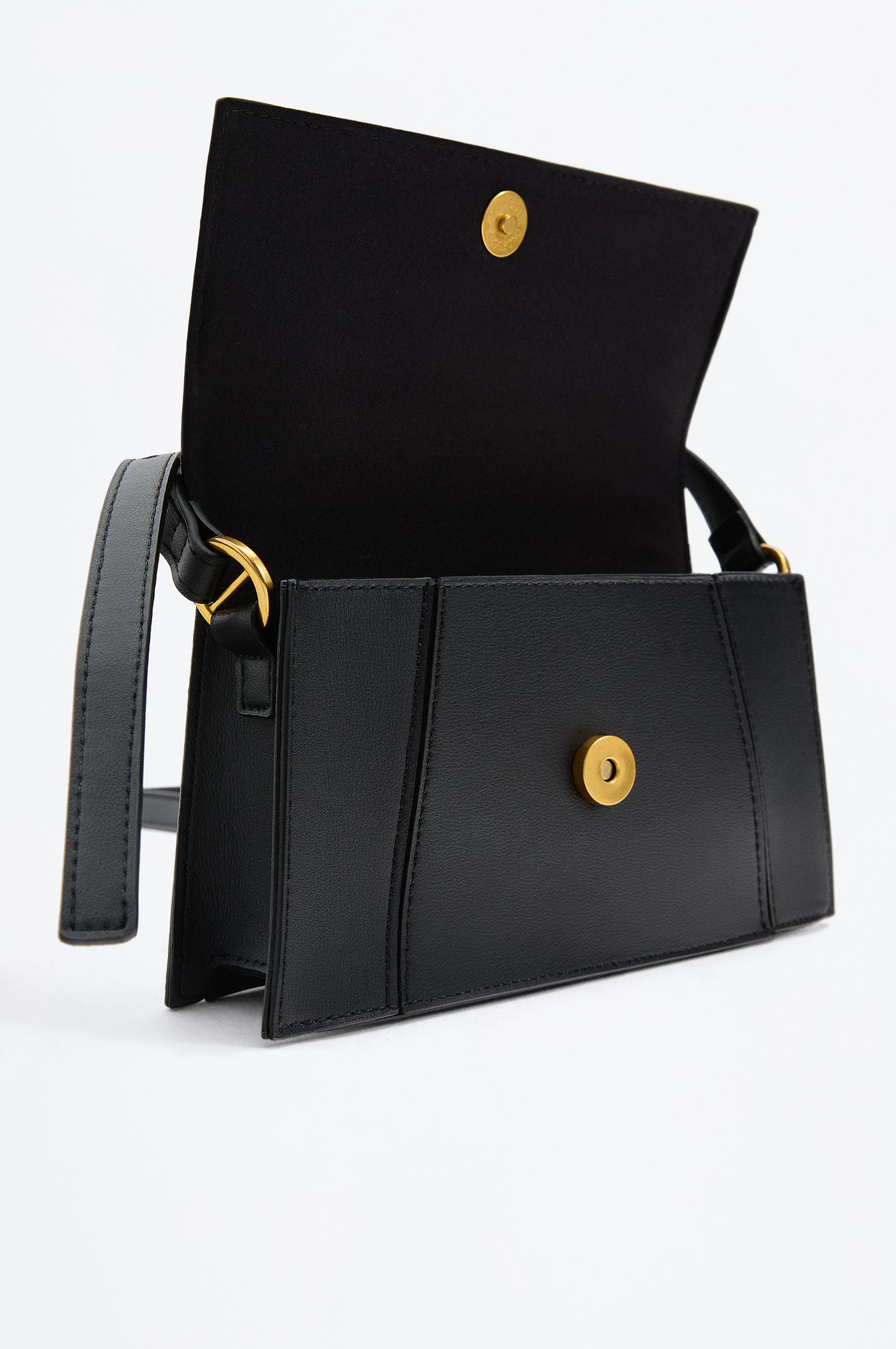Flap crossbody bag — BLACK