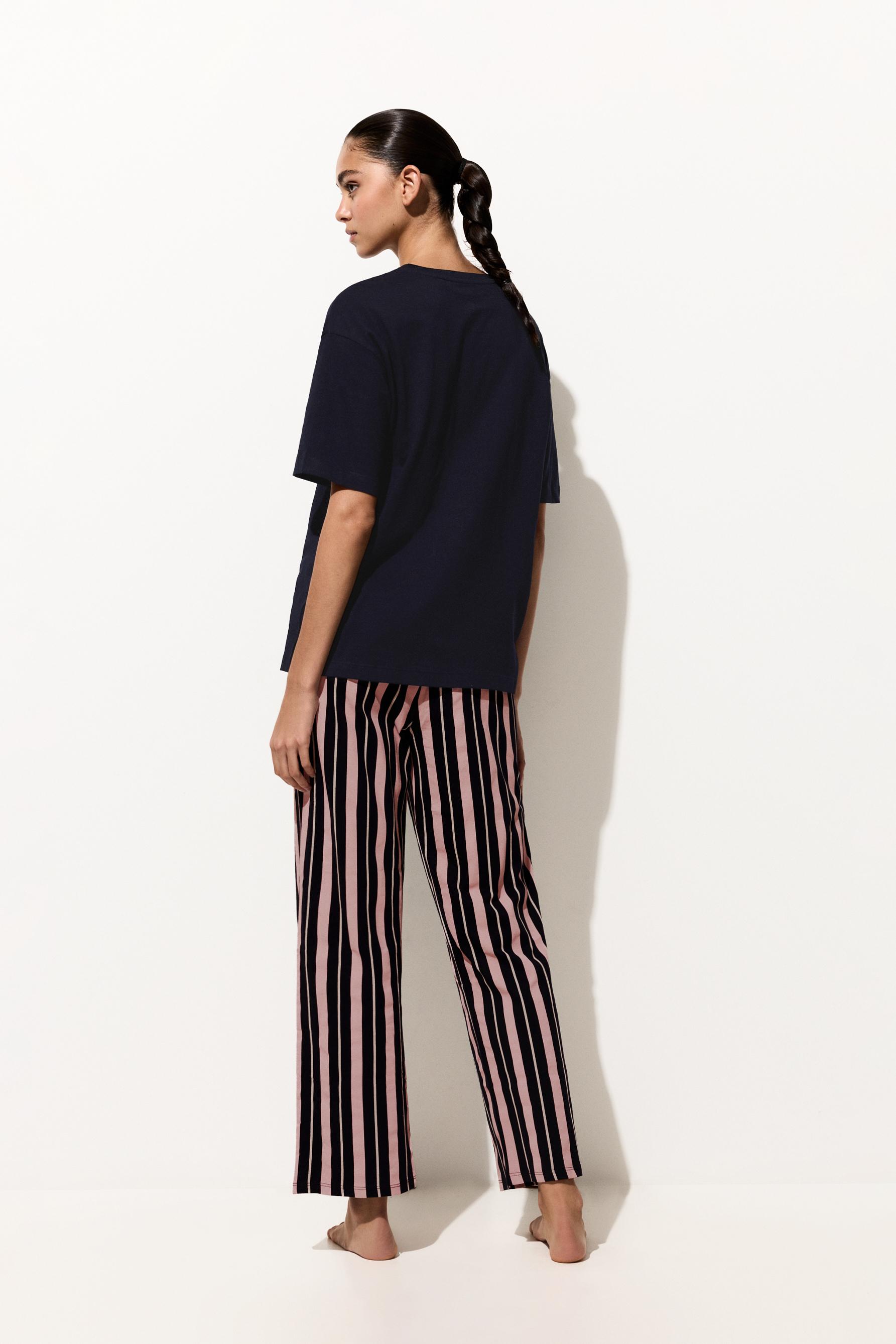 Long printed pyjamas — NAVY