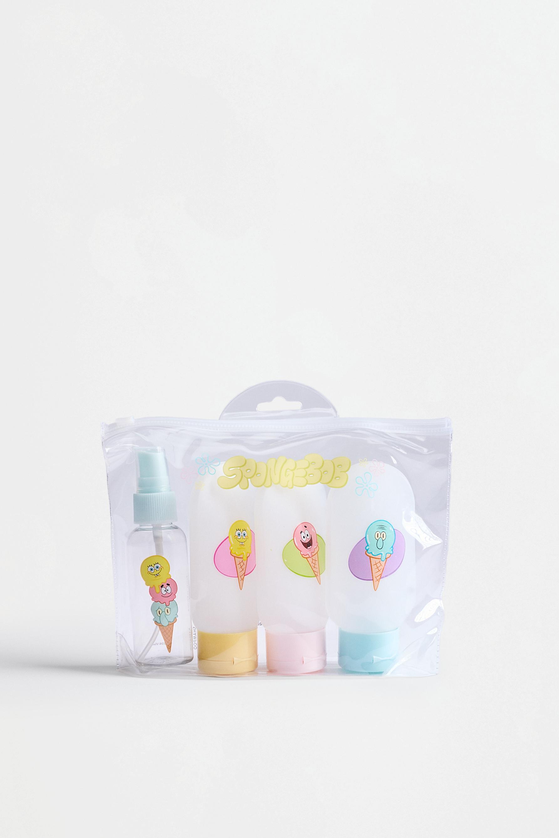 SpongeBob Nickelodeon™ Reusable Travel Bottles (4-Piece Set) — YELLOW TONES