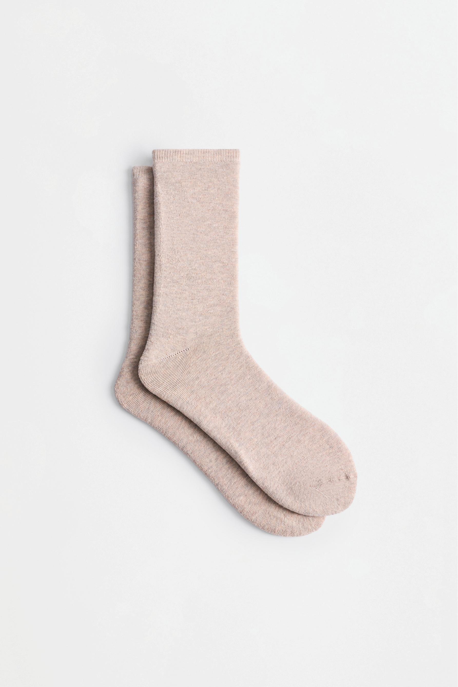 Long terry socks (2-pack) — CHOCOLATE