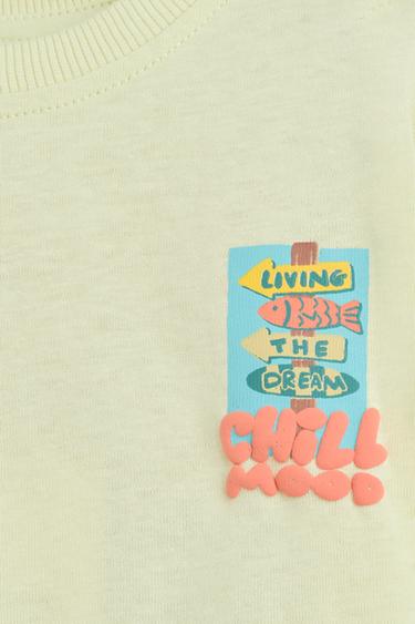 T-shirt with a maxi print on the back — LIME GREEN 3