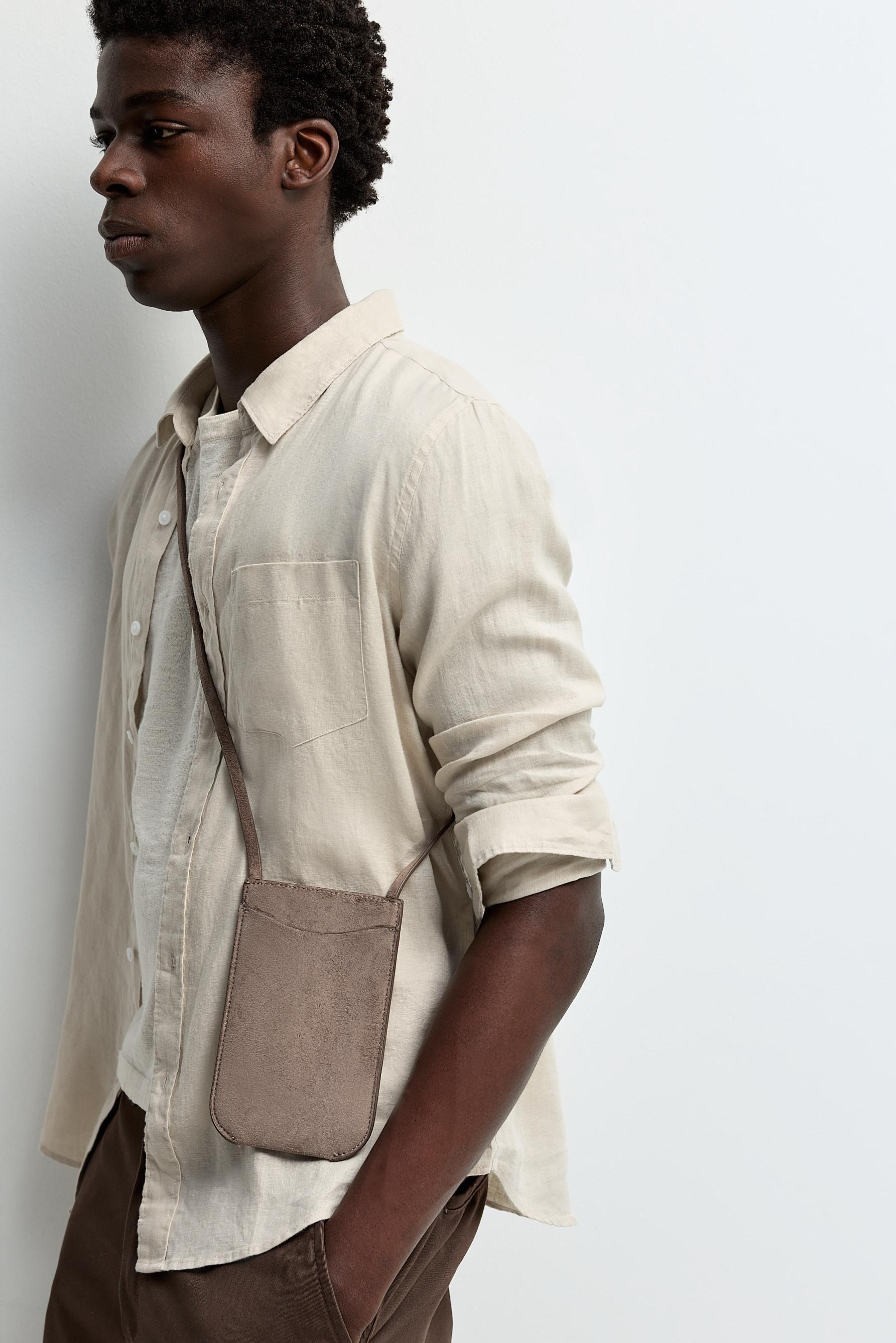 100% linen shirt — LIGHT BEIGE