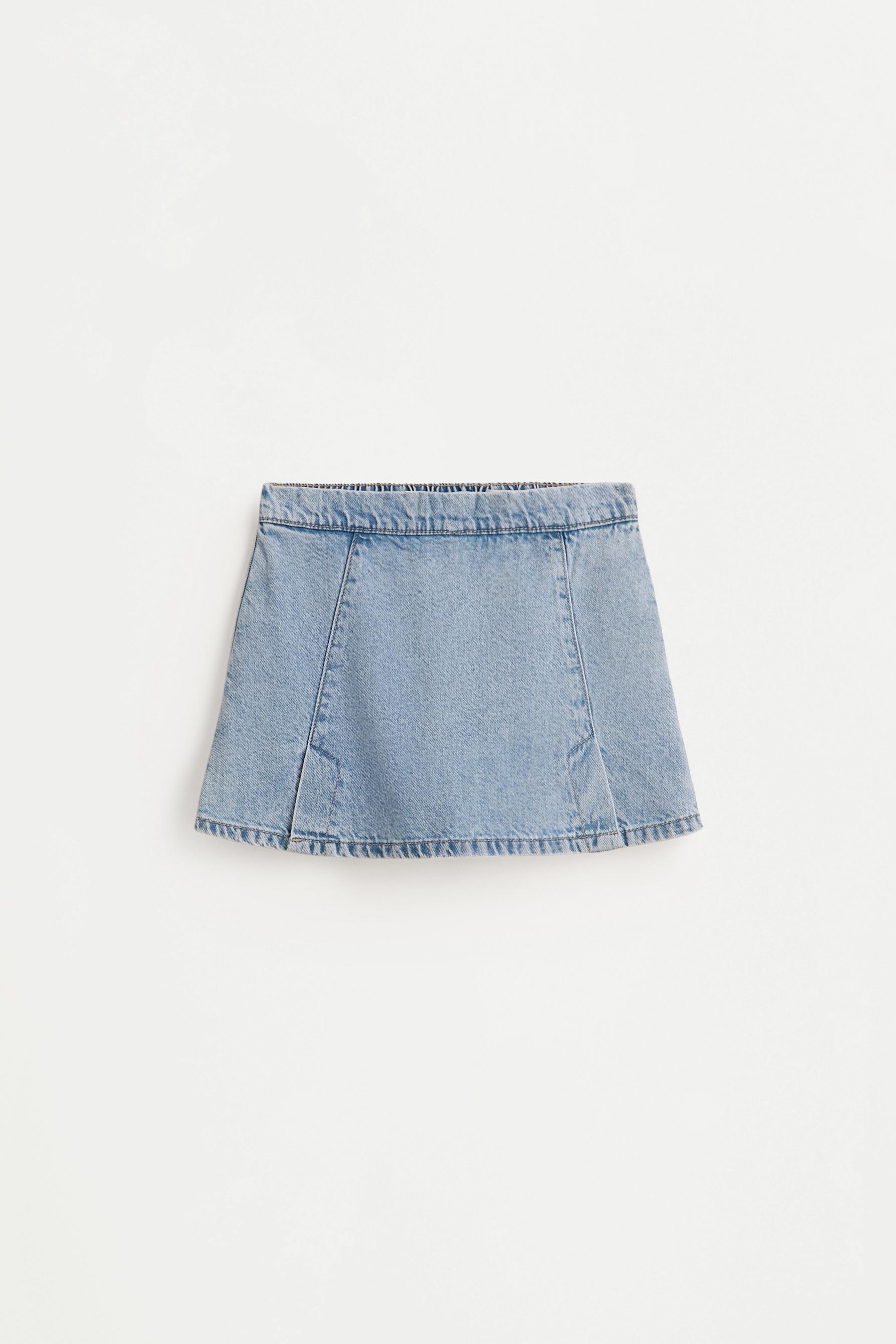 Denim skort — PALE BLUE