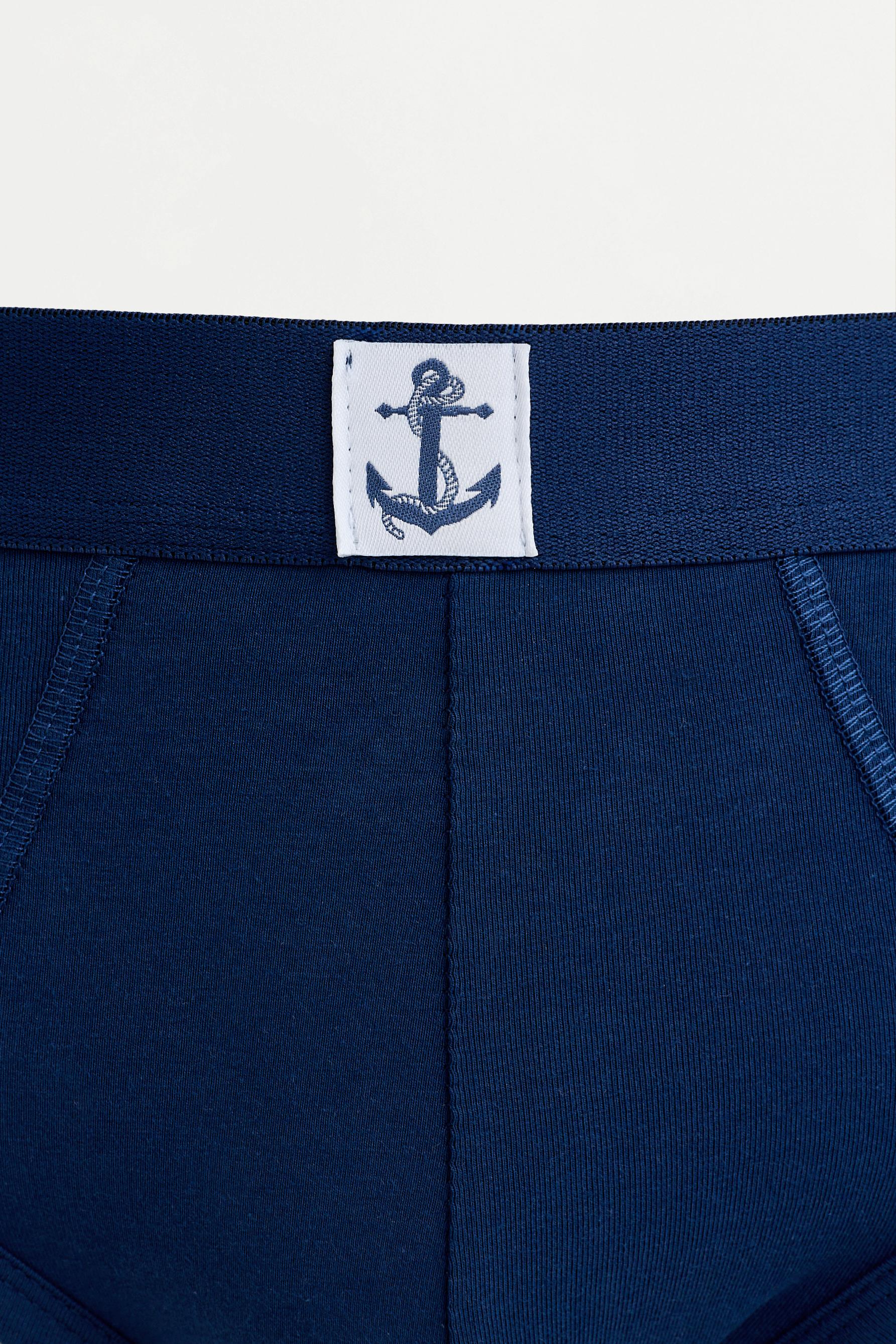 Pack of 5 contrast briefs — NAVY