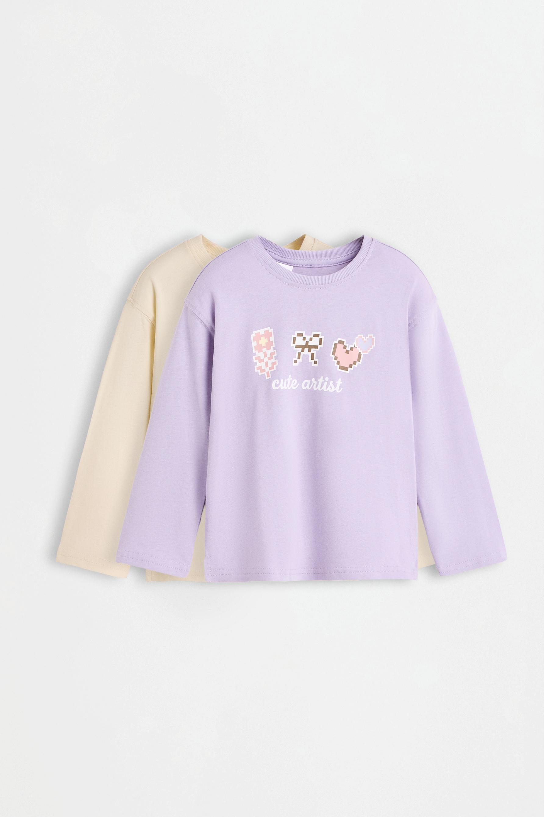 Pack of 2 assorted T-shirts — POWDER MAUVE