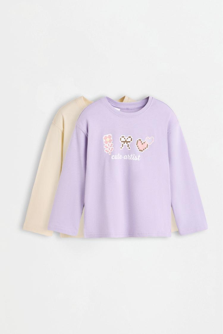 Pack of 2 assorted T-shirts — POWDER MAUVE