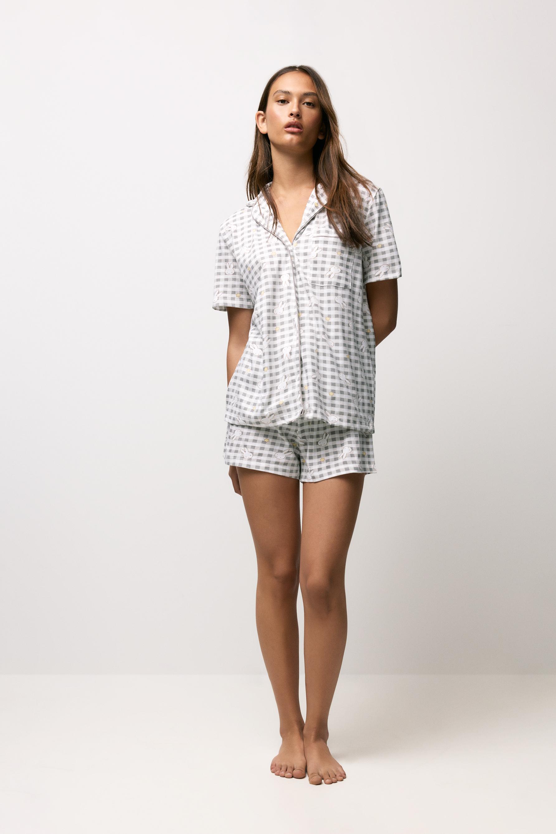Miffy© short pajama shirt — PALE GREY