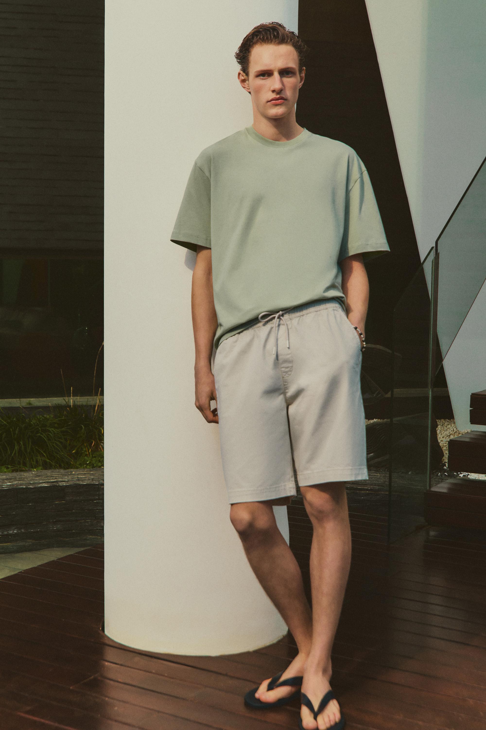 Jogger Bermuda shorts — ECRU