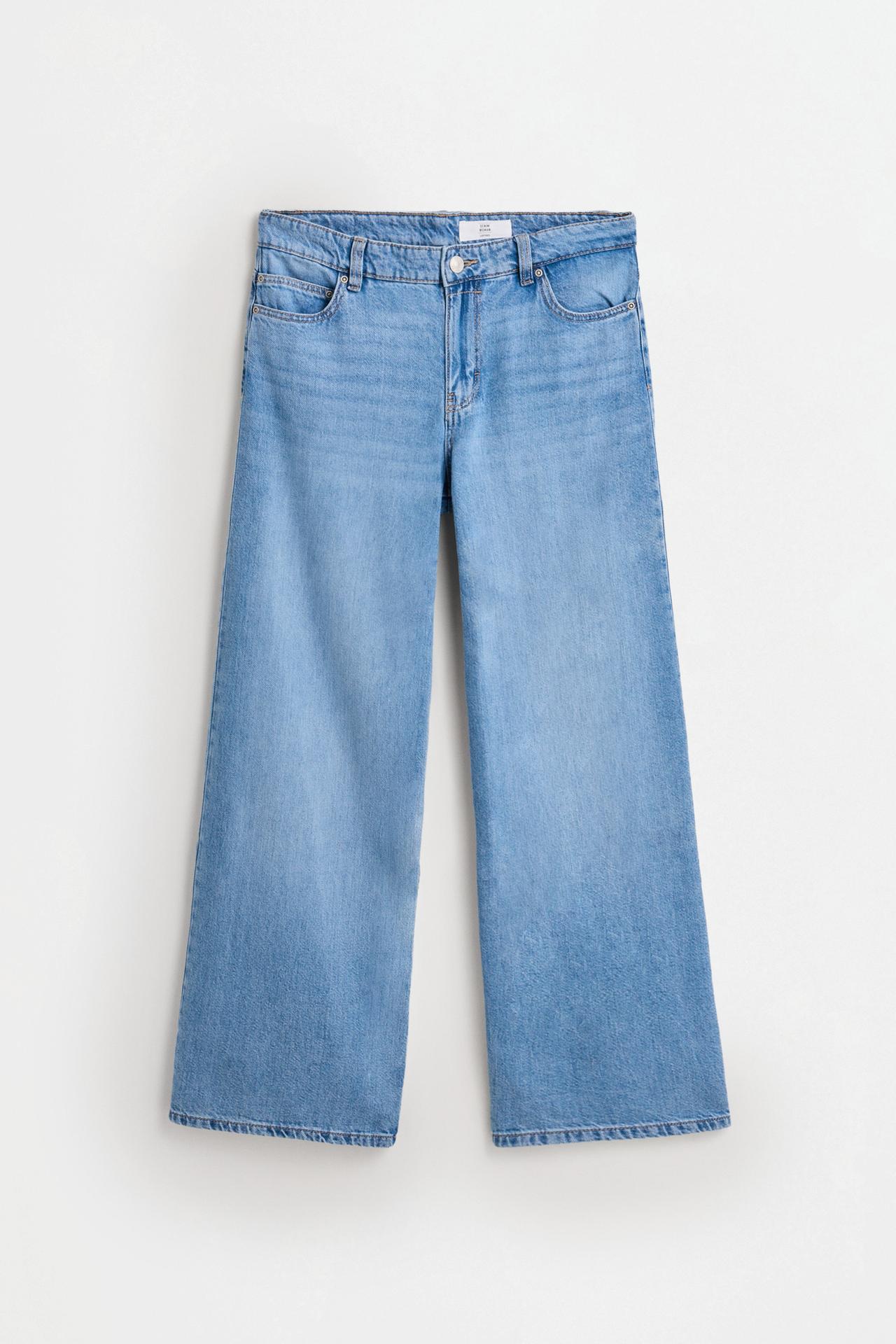 Low-rise wide-leg jeans — INK BLUE