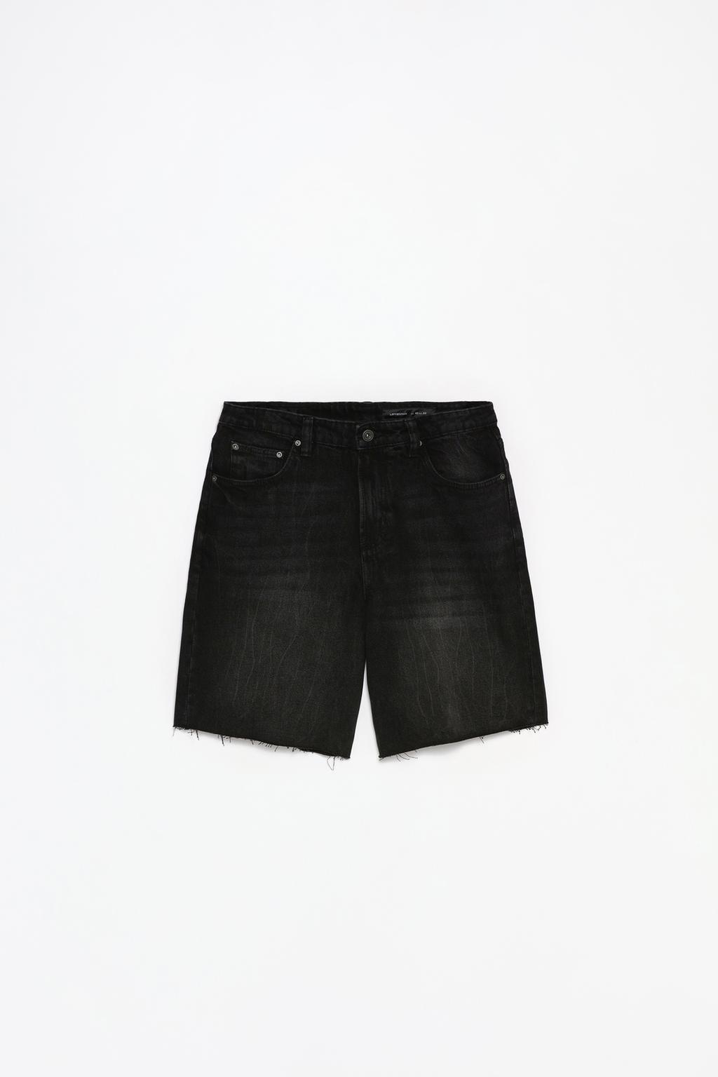 Relaxed fit denim Bermuda shorts