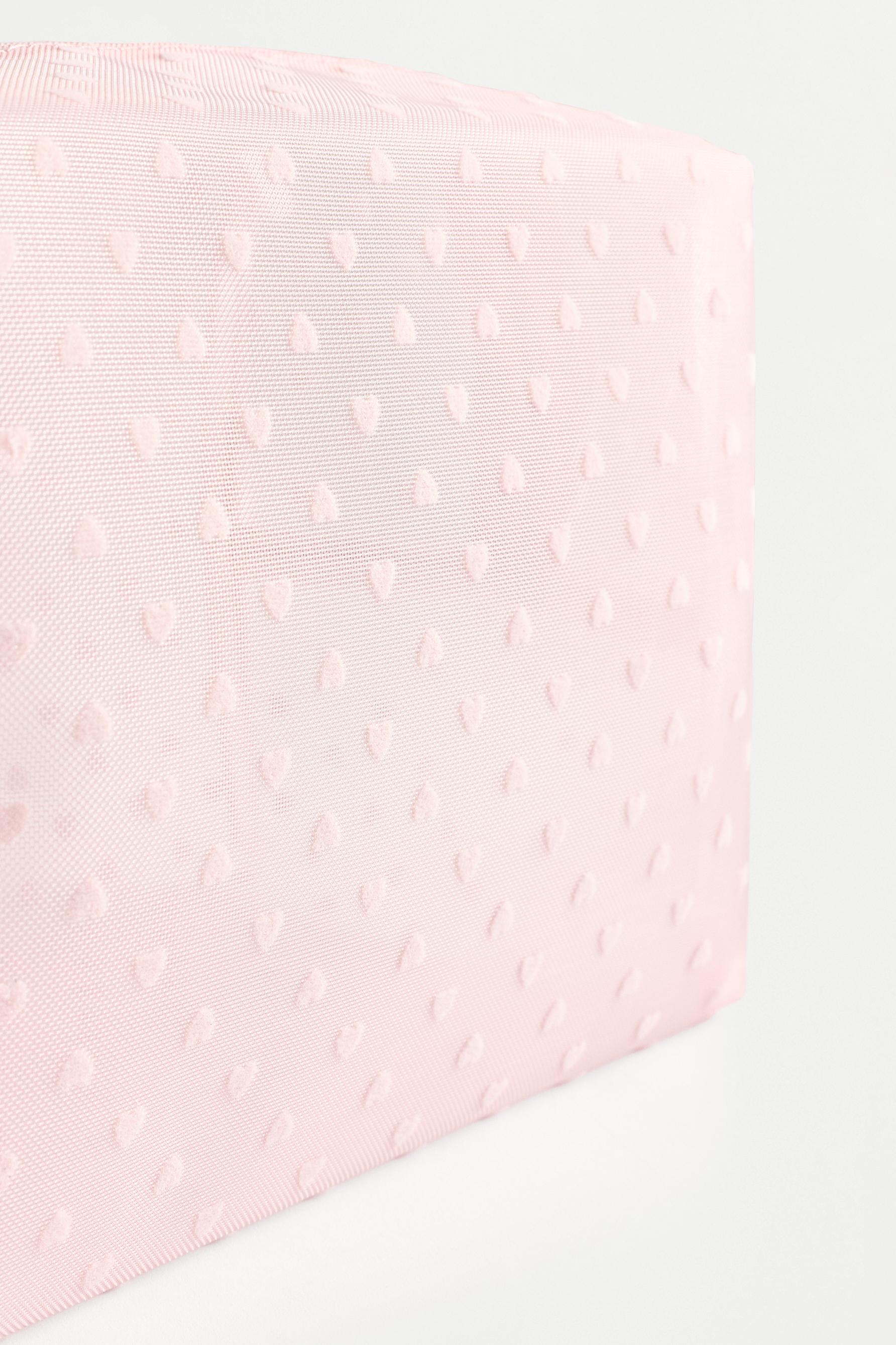 Large heart print toiletry bag — FADED PINK