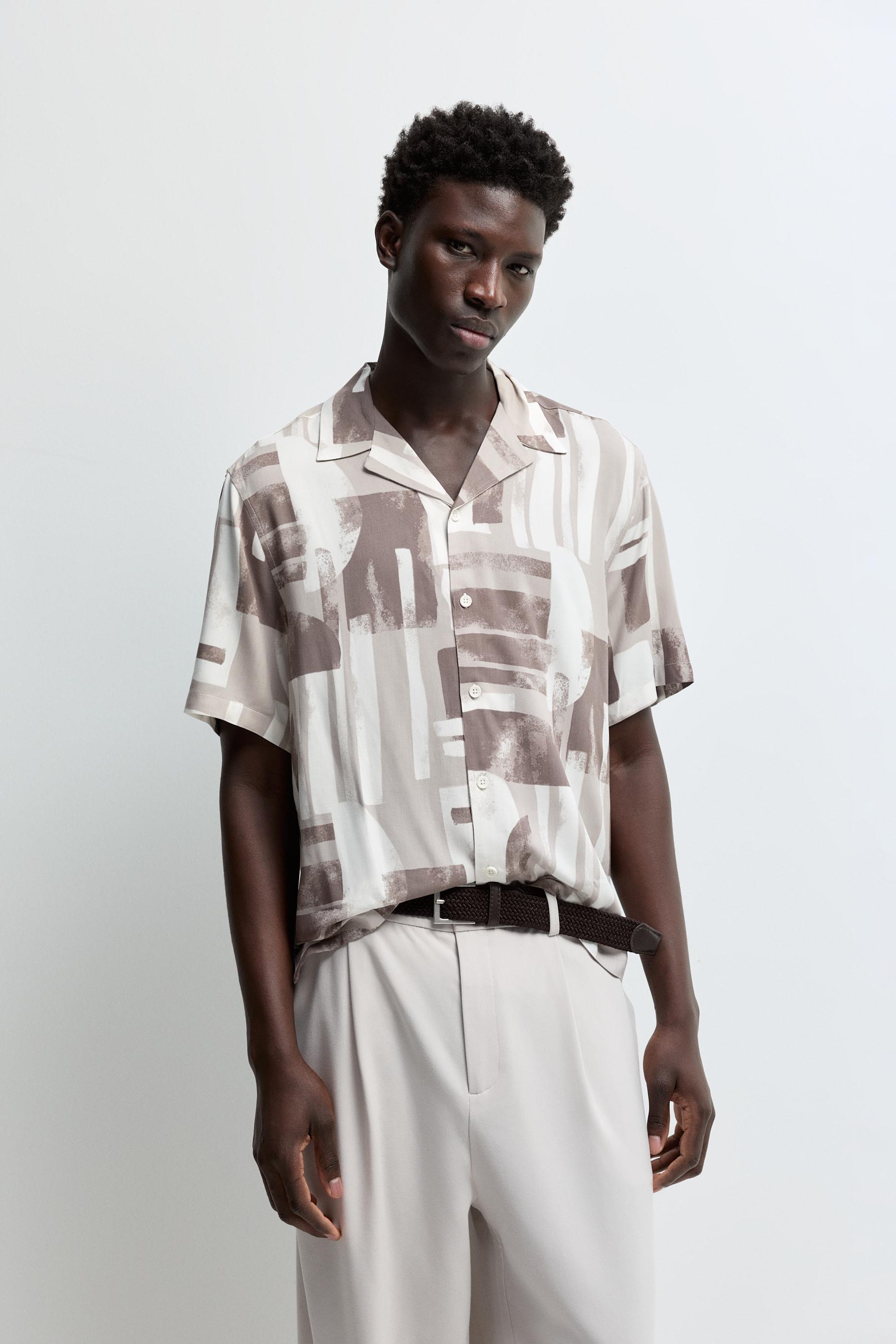 Camisa resort estampada