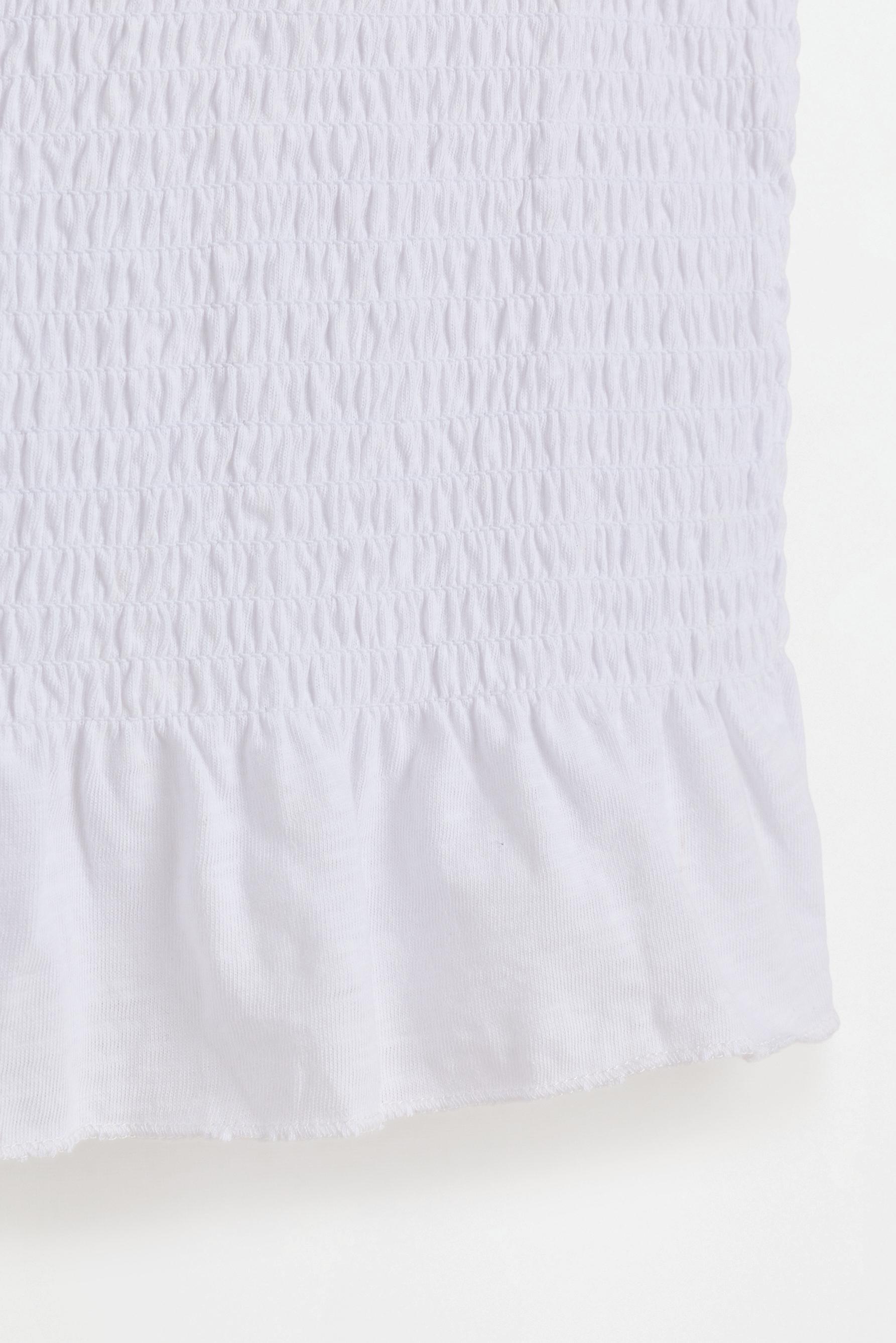 Smocked top — OFF WHITE