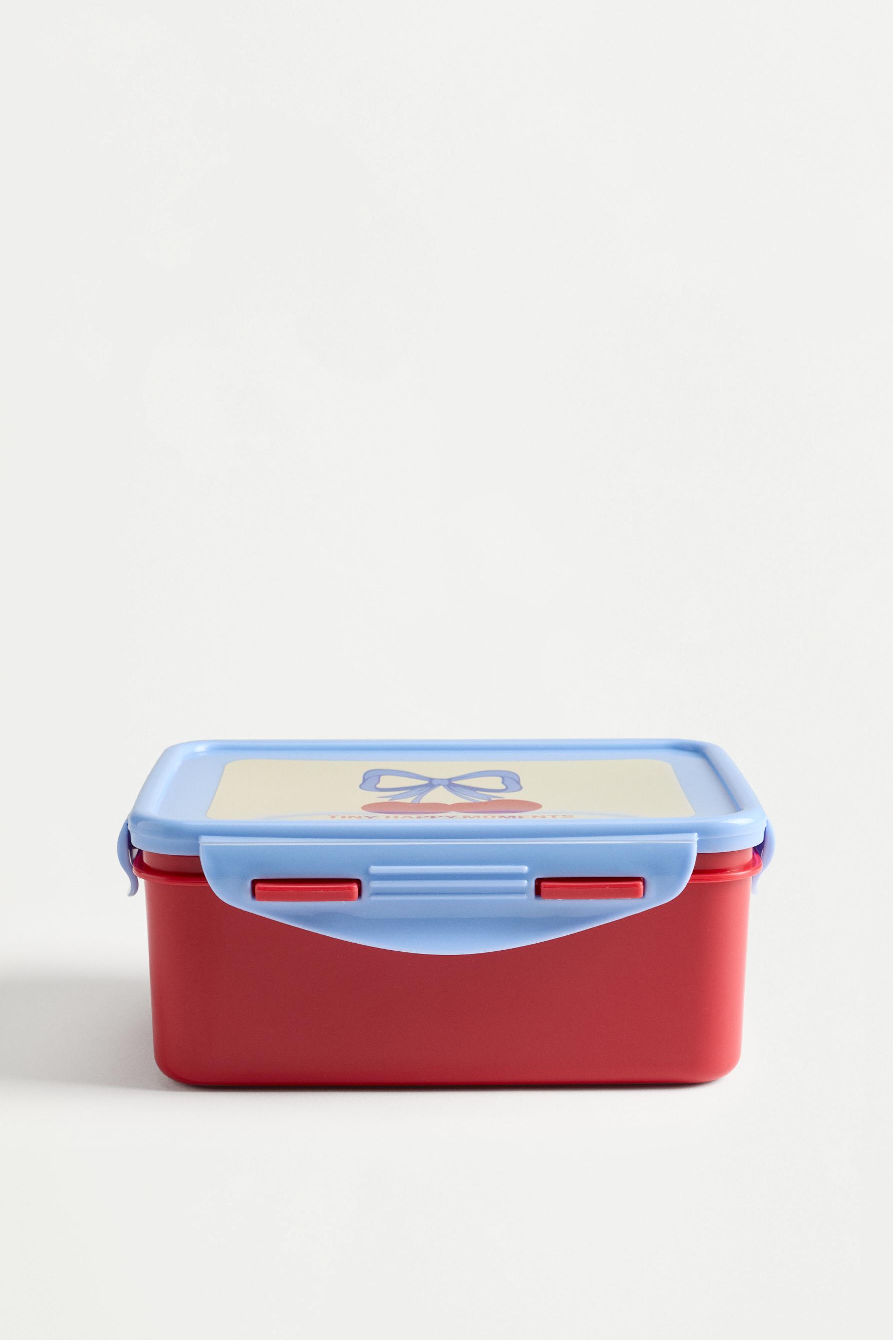 Cherry print rectangular lunchbox — VARIOUS
