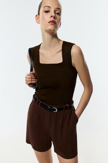 Basic knit top — CHOCOLATE 5