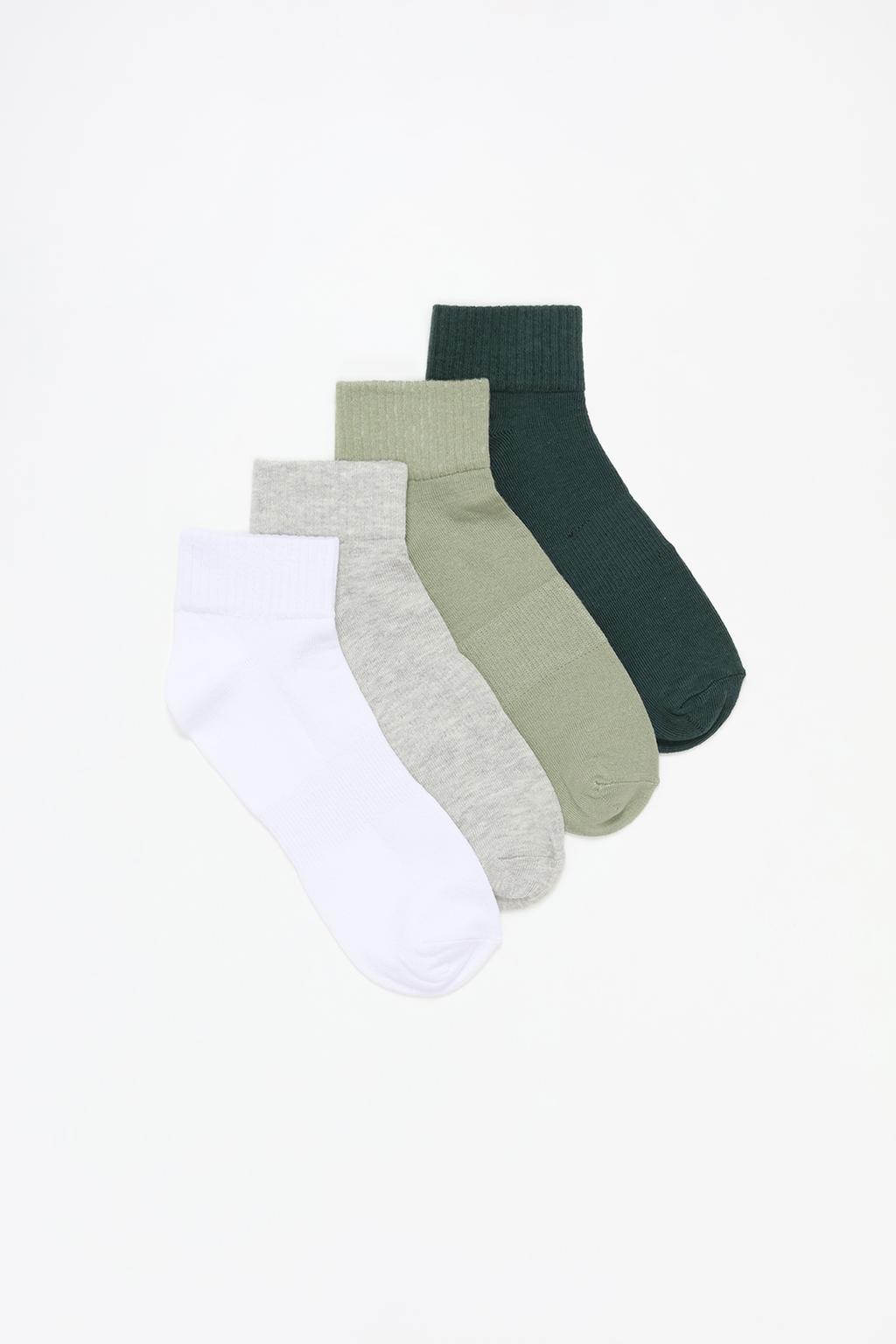 4-pack of ribbed ankle socks