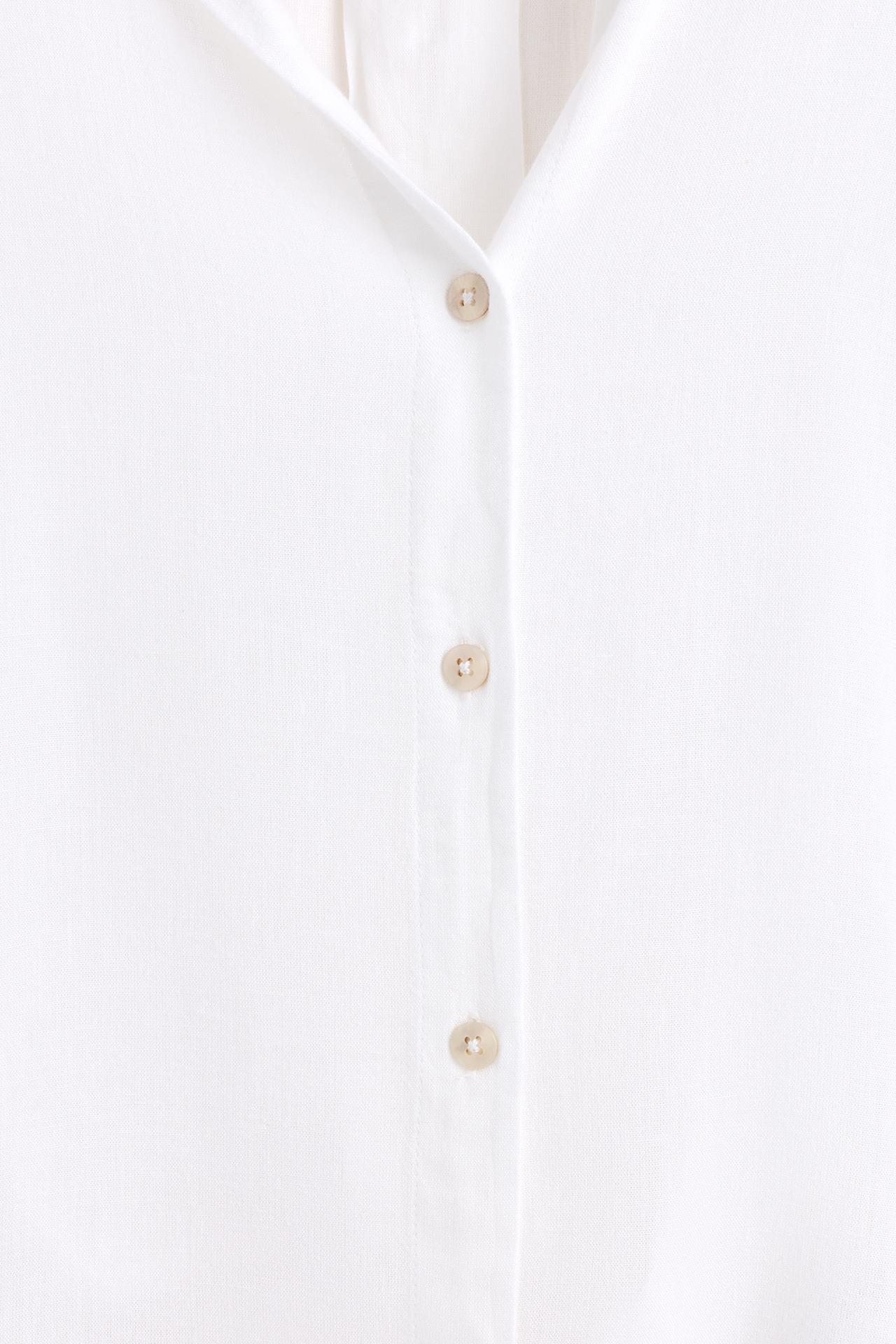 Wide sleeve shirt — WHITE