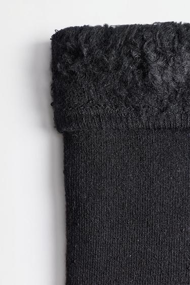 Terrycloth long socks (2-pack) — BLACK MARL 7