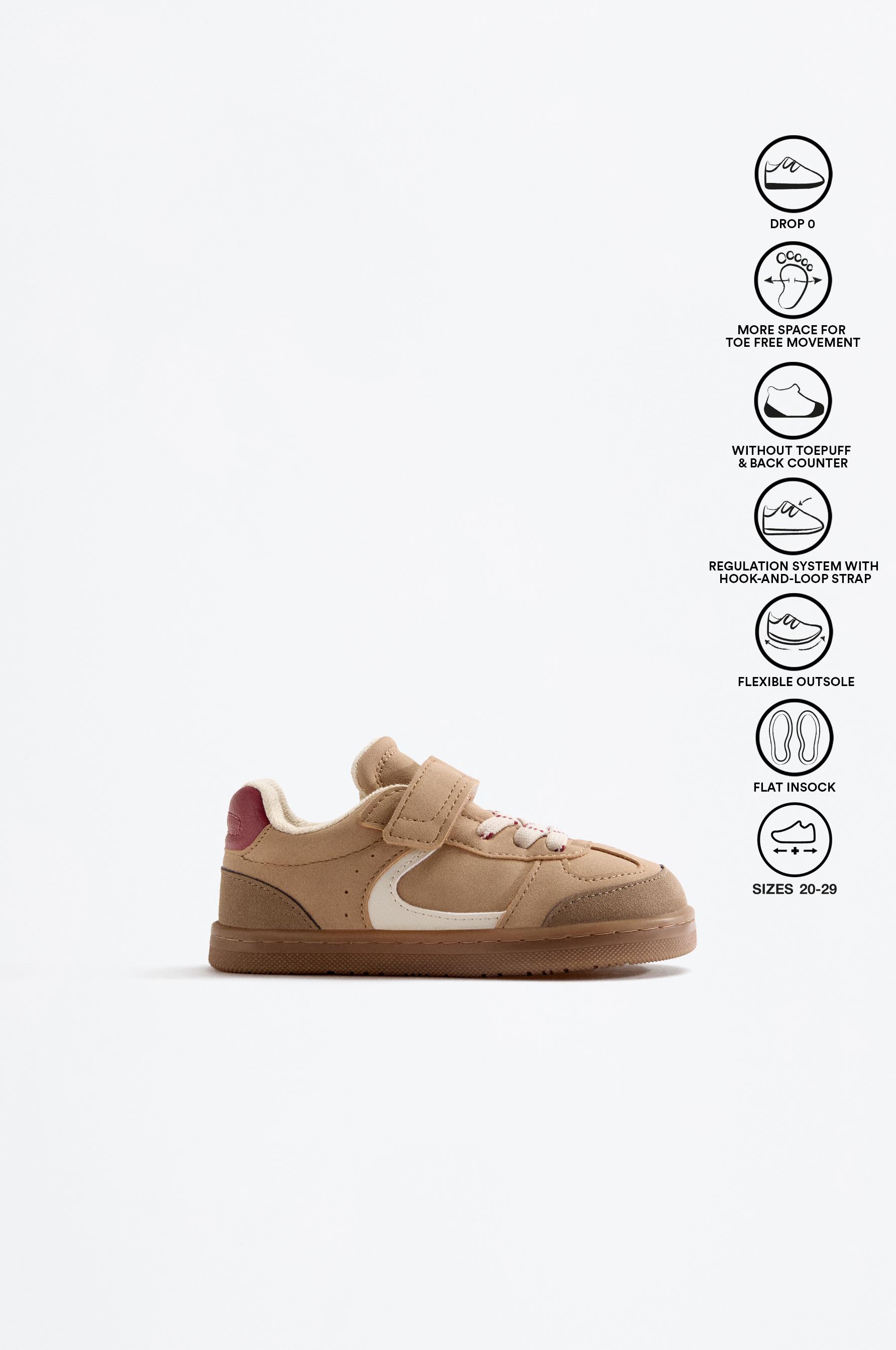 Barefoot retro sneaker — BEIGE