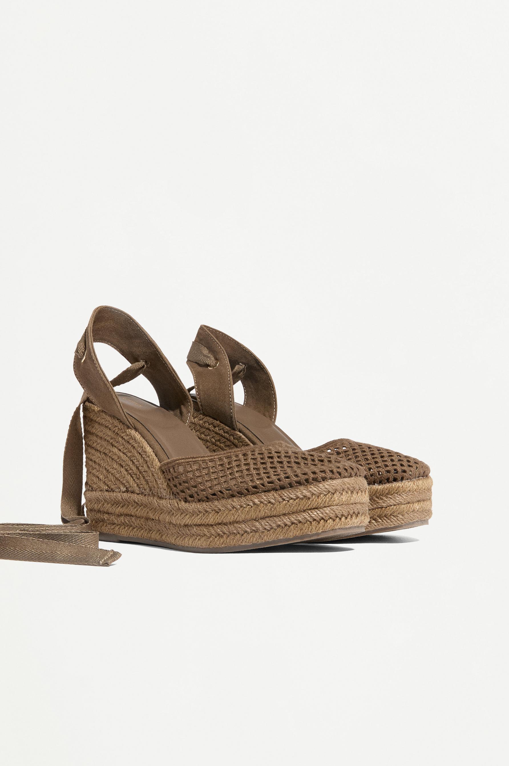 Jute wedge — KHAKI