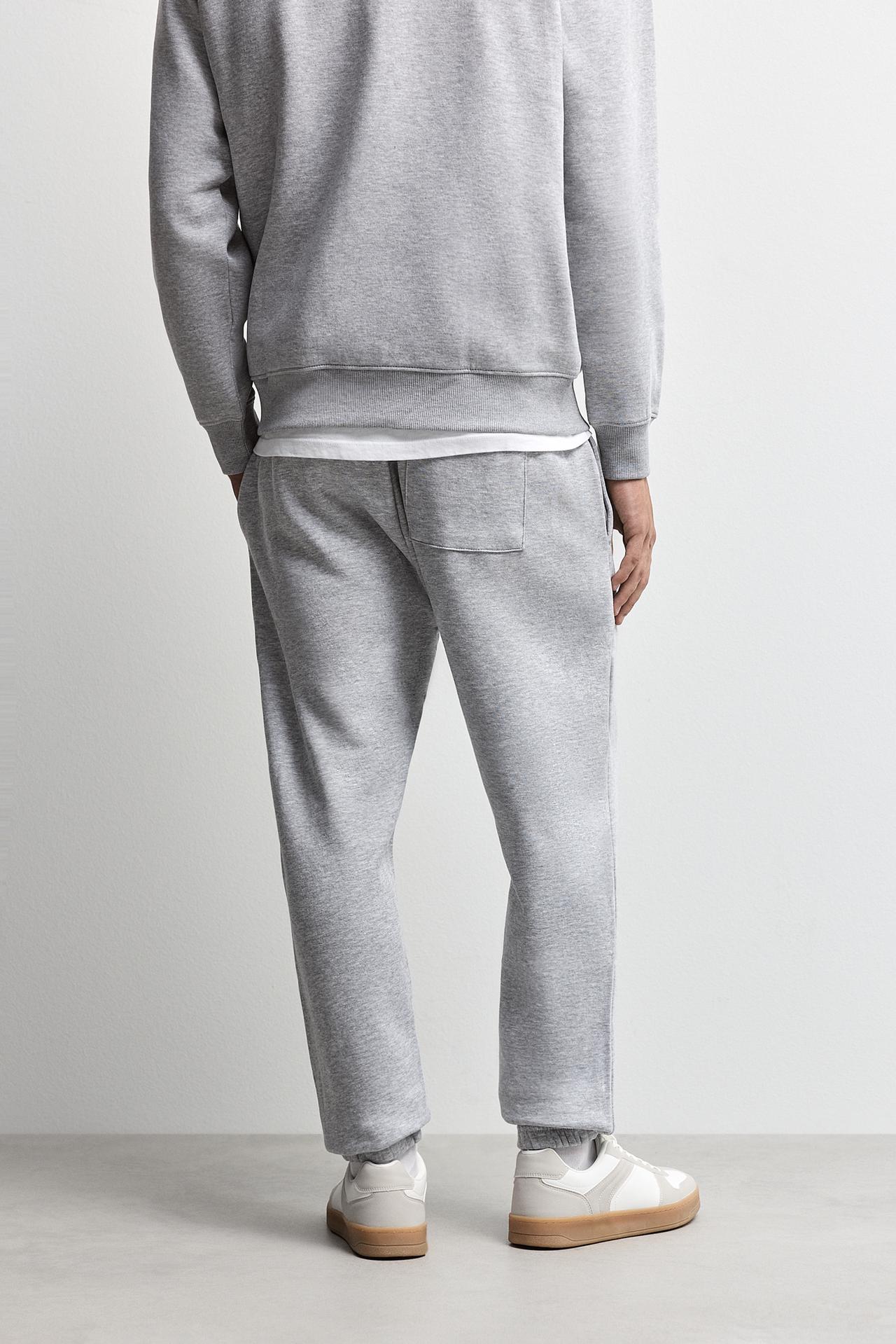 Slim fit tracksuit bottoms — GREY MARL