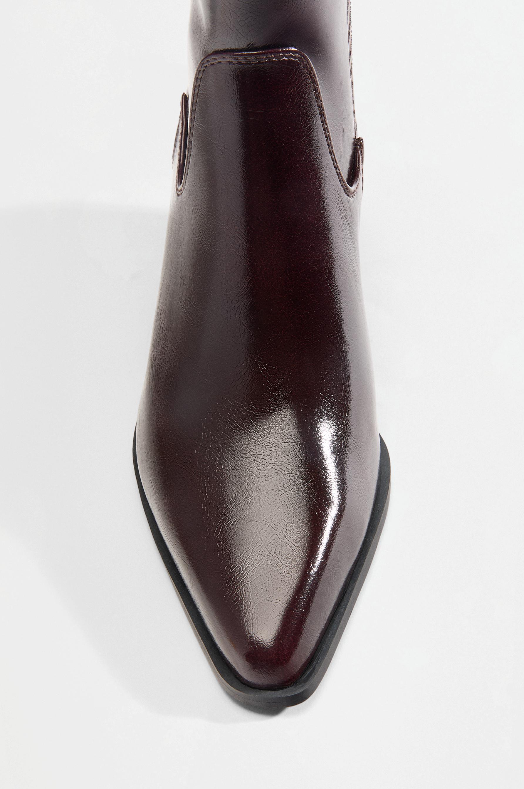 style ankle boots — BURGUNDY