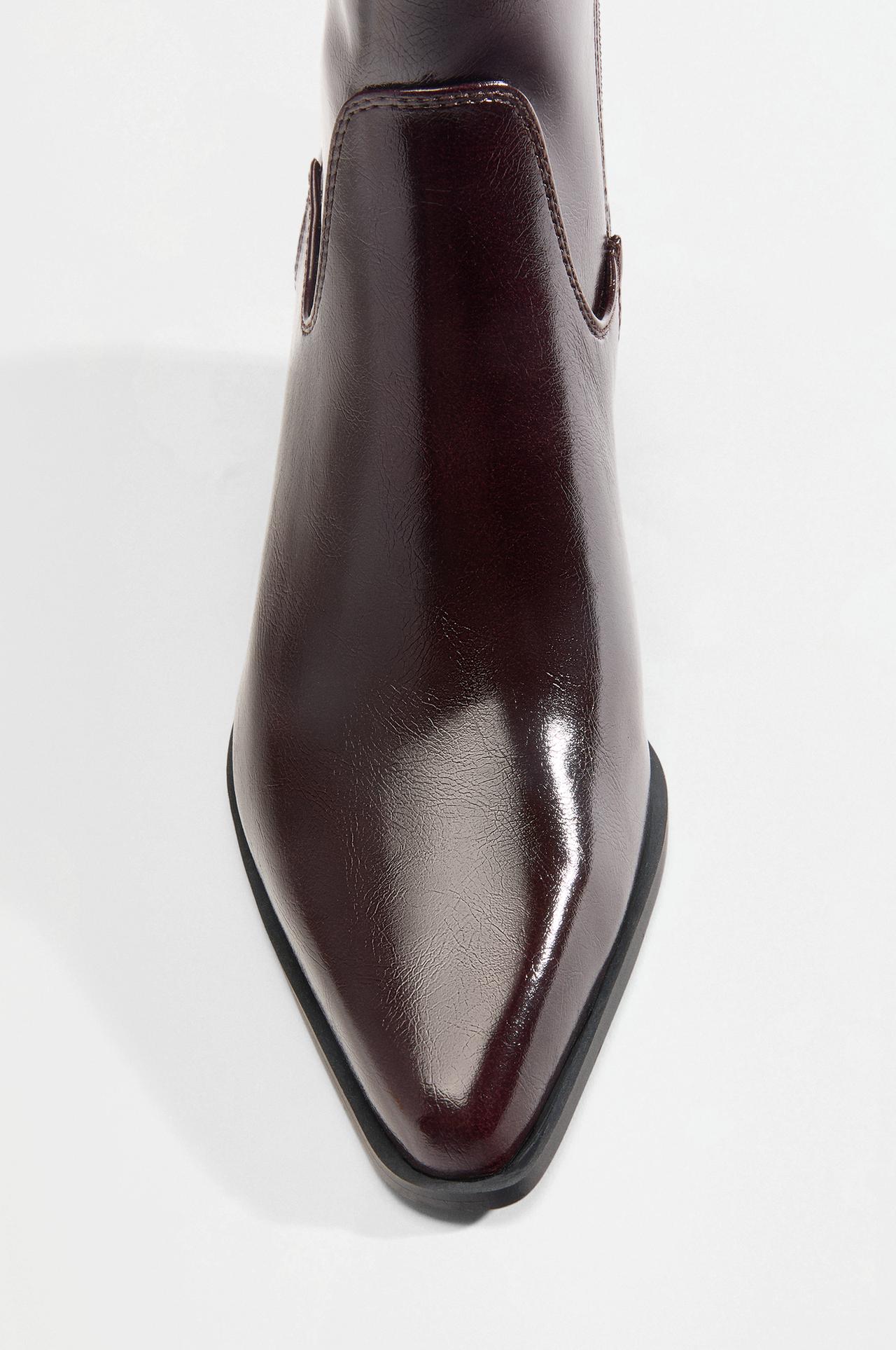style ankle boots — BURGUNDY