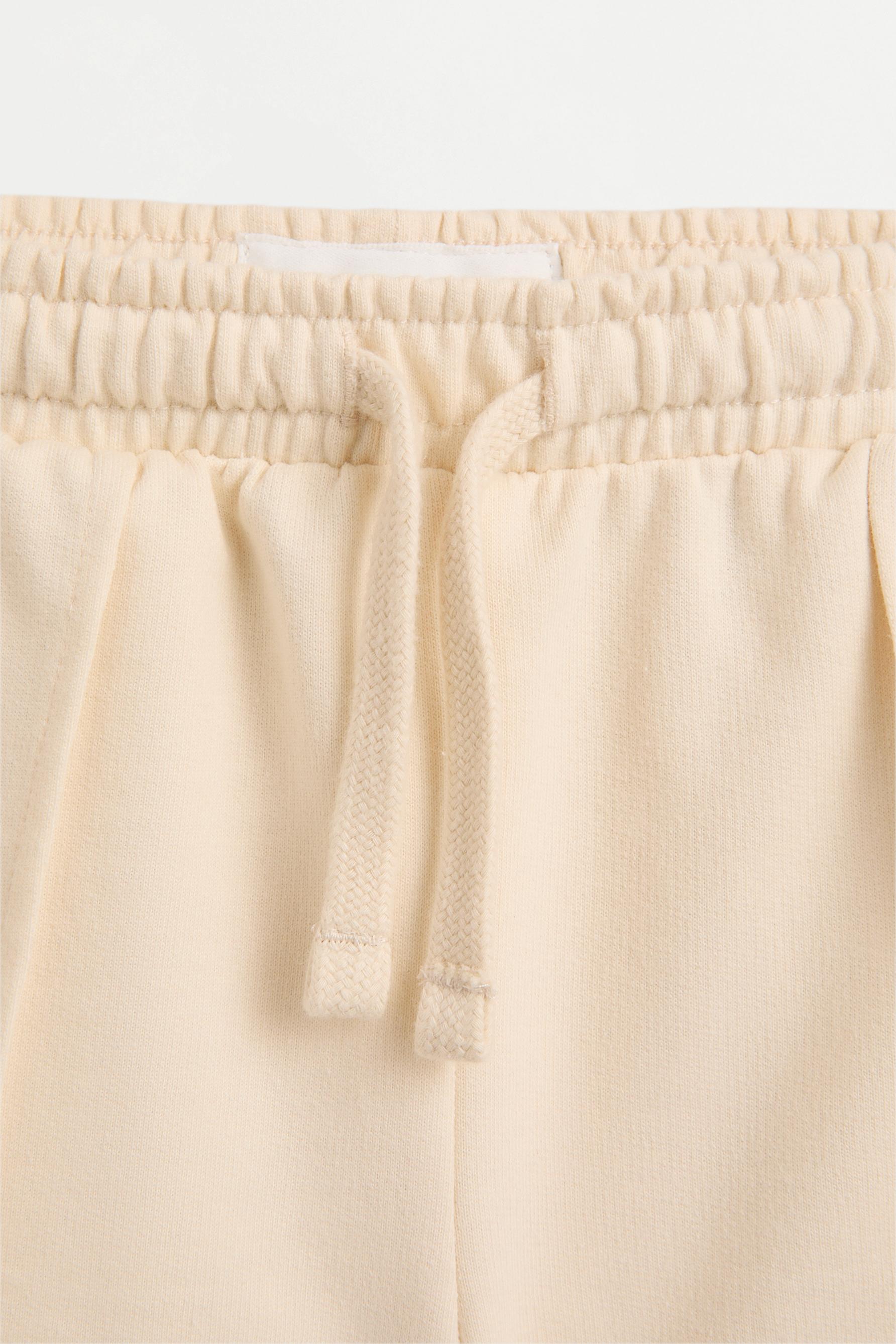 Pack of 2 plain fleece shorts — LIGHT BEIGE
