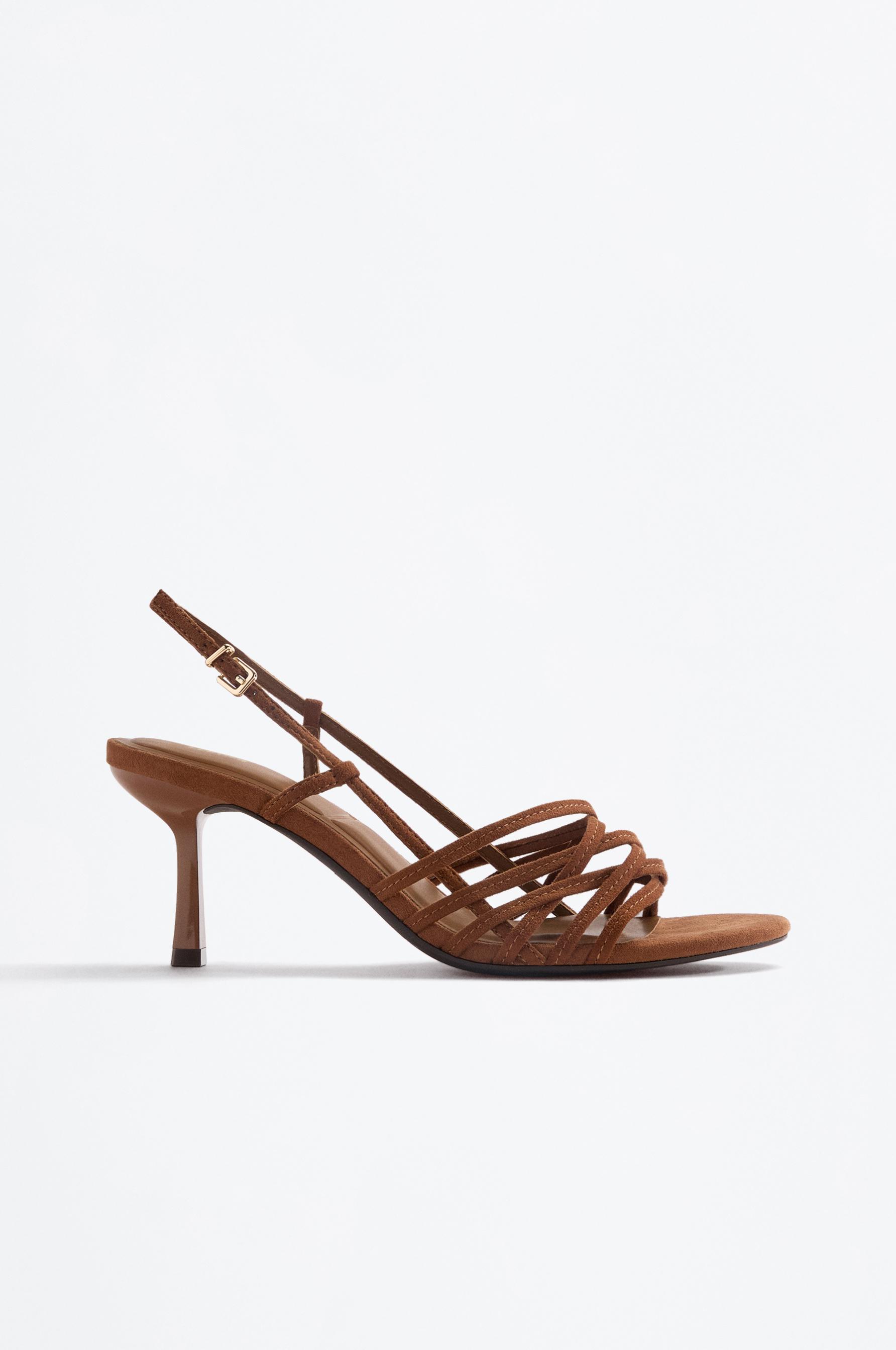 Multi-strap heel sandal — LEATHER