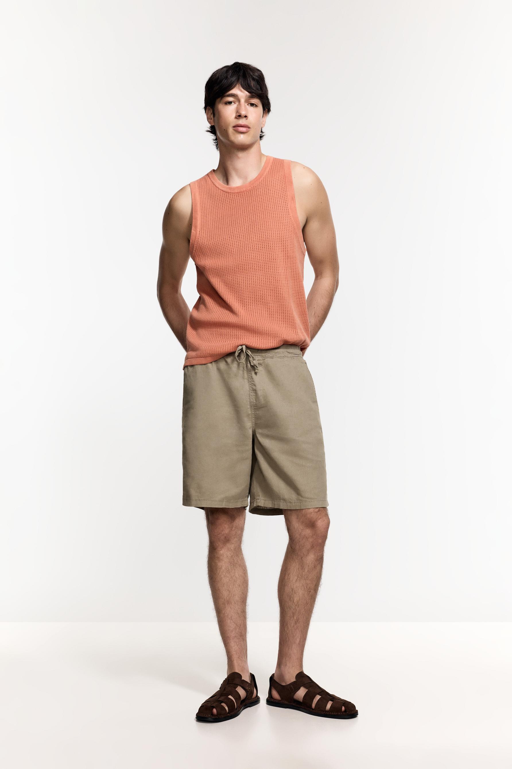 Cutwork strappy T-shirt — ORANGE