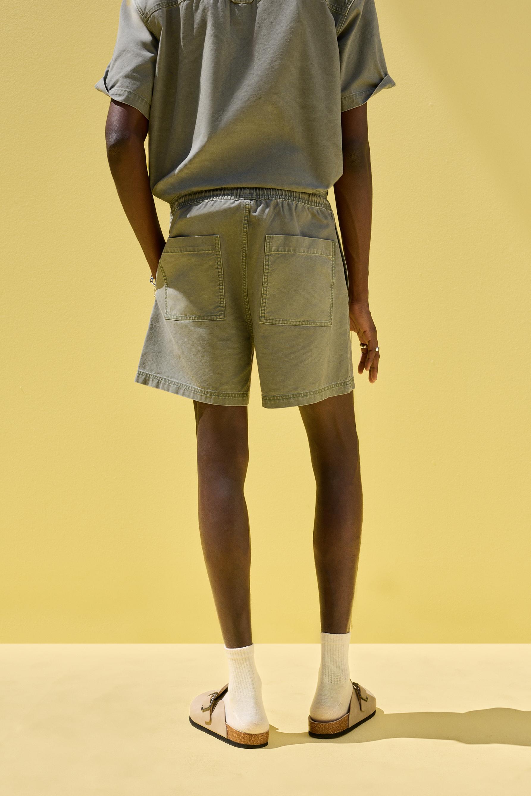 Jogger Bermuda shorts — FADED GREEN