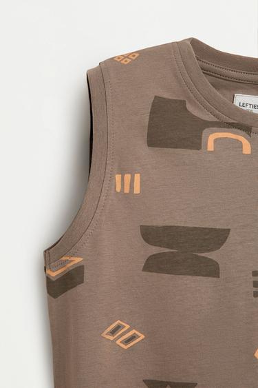 Pack of 2 assorted sleeveless T-shirts — TANGERINE 4