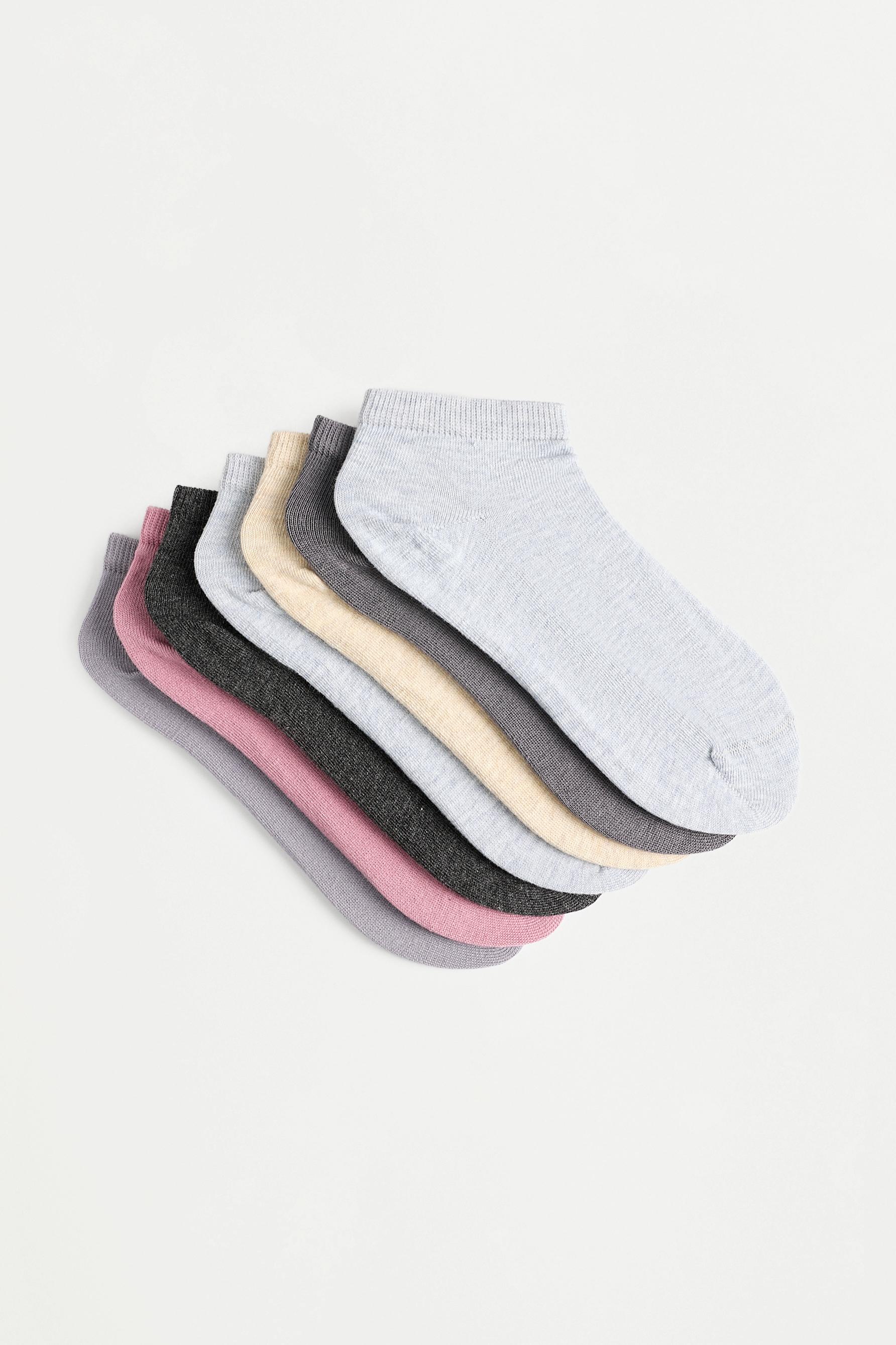 Ankle socks (Pack 7) — MEDIUM PINK
