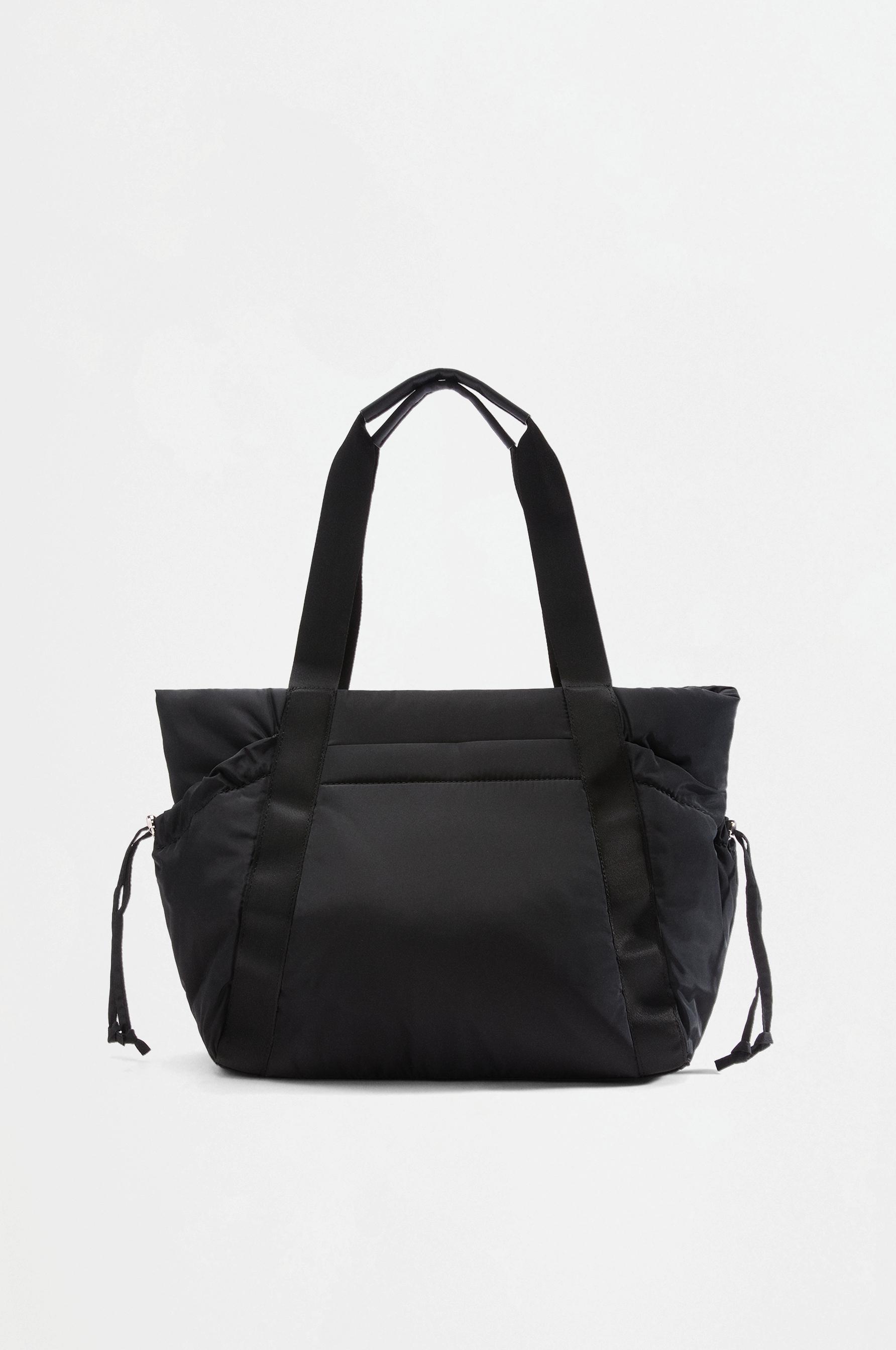 Nylon shopper bag — BLACK