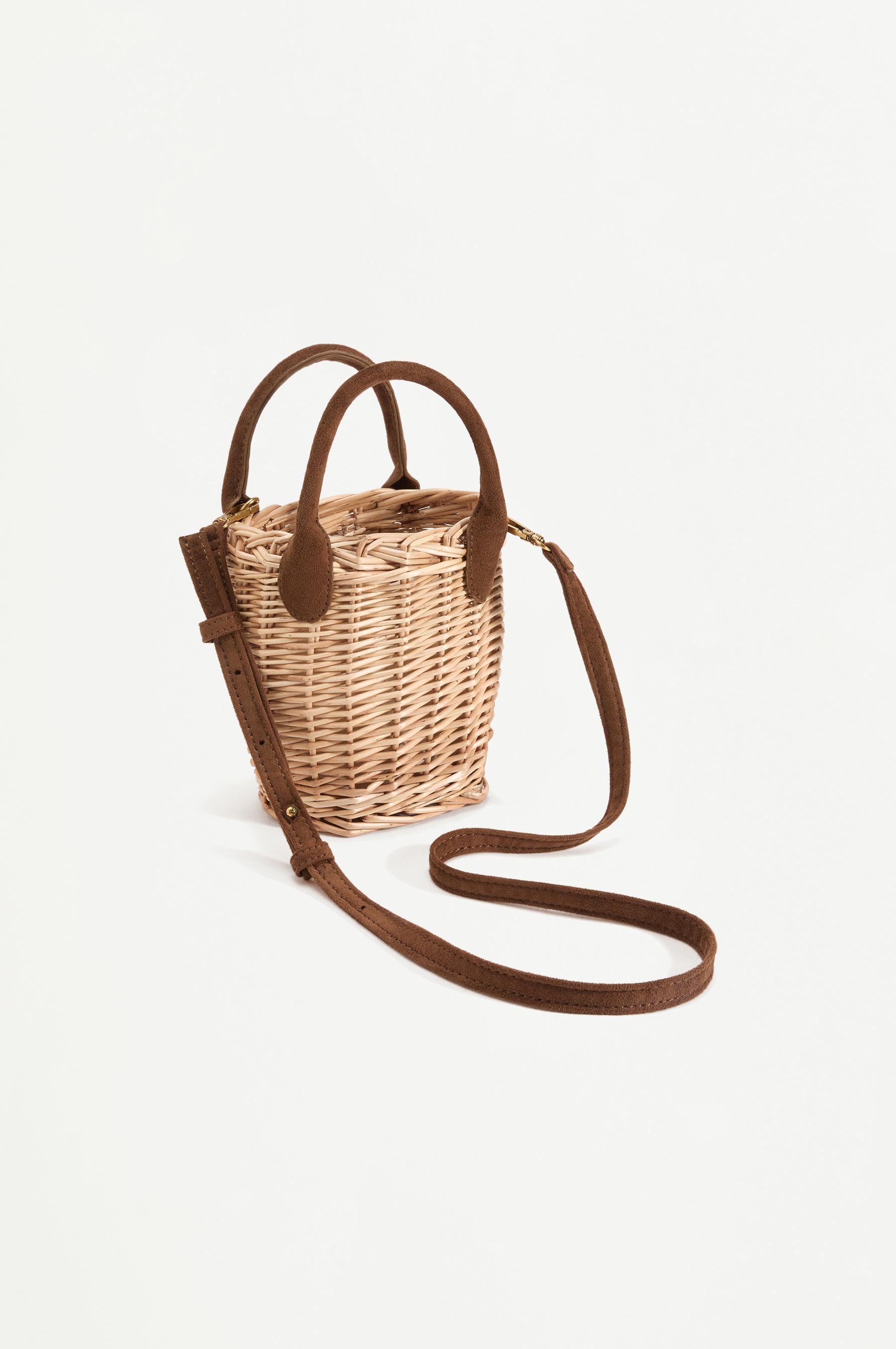 Mini basket bag — BEIGE