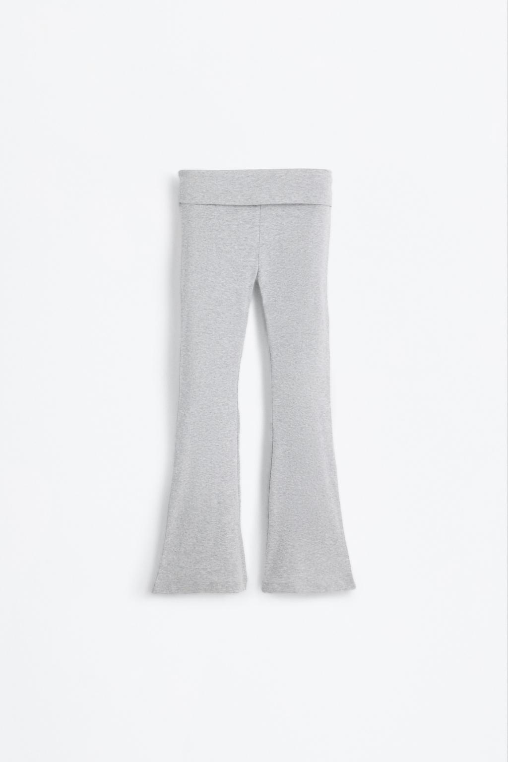 Flared leggings with waistband detail